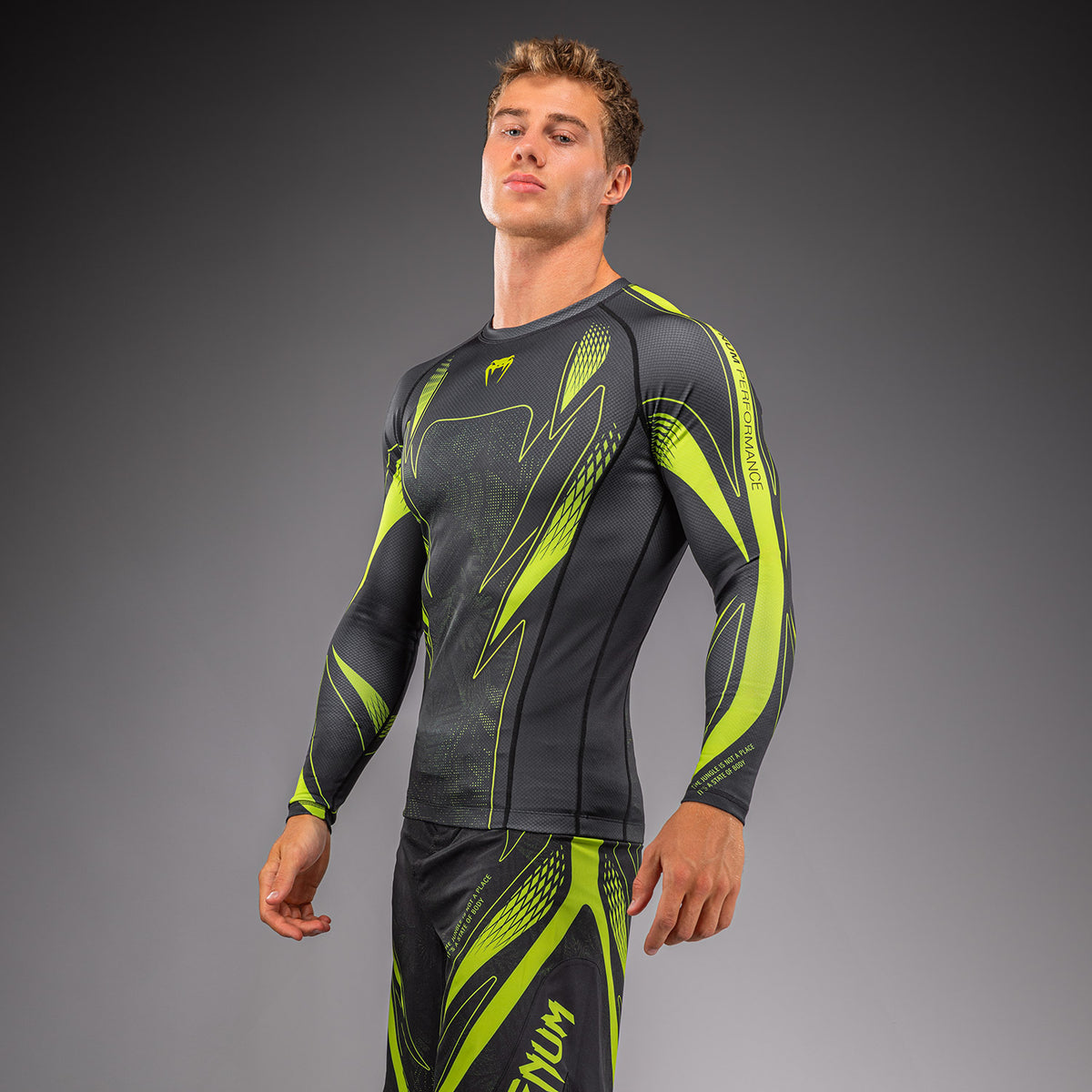 Venum Amazonia Reborn Langarm-Rashguard - Schwarz/Grün