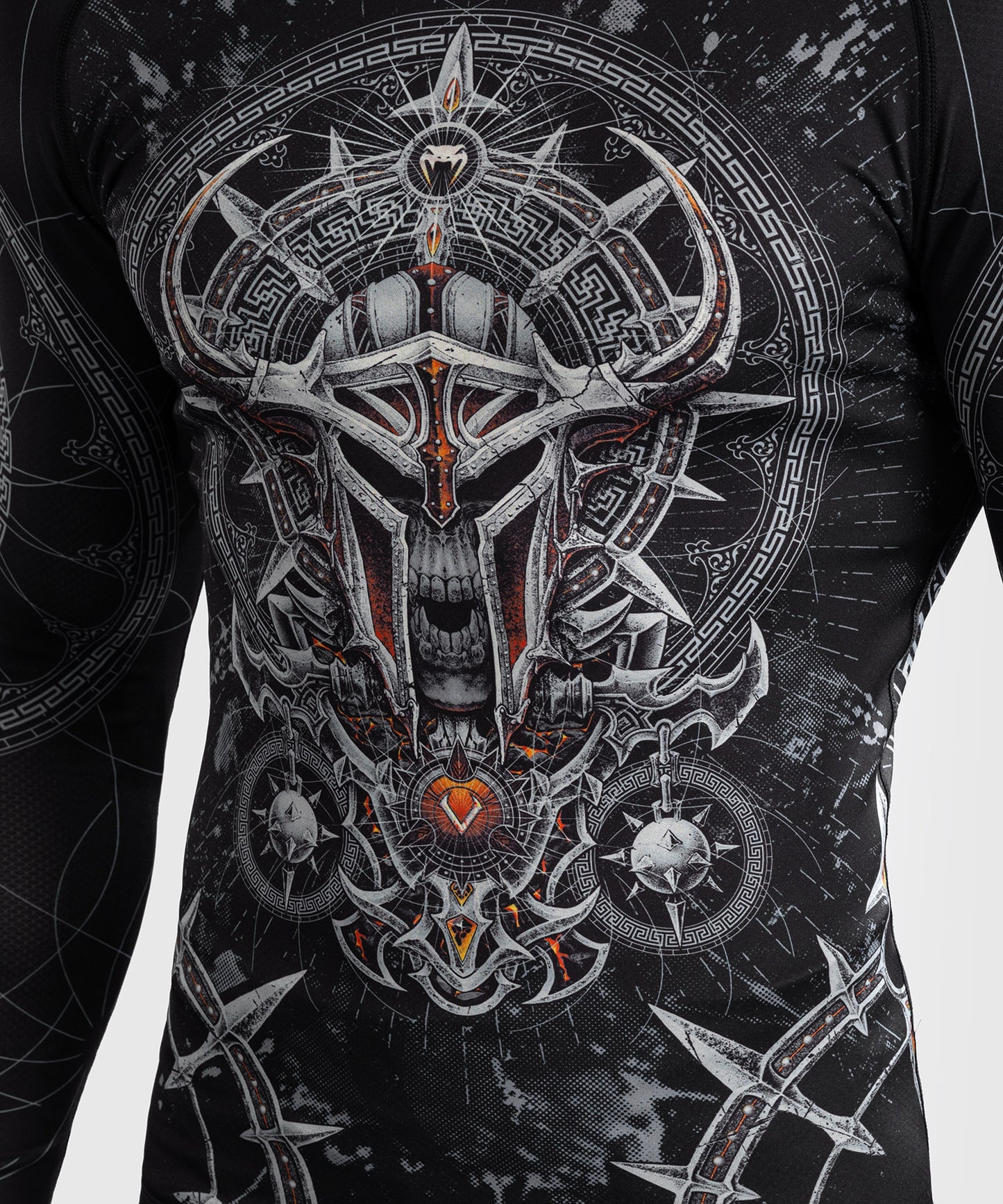 Venum Gladiator 5.0 Herren Langarm Rashguard - Schwarz/Silber