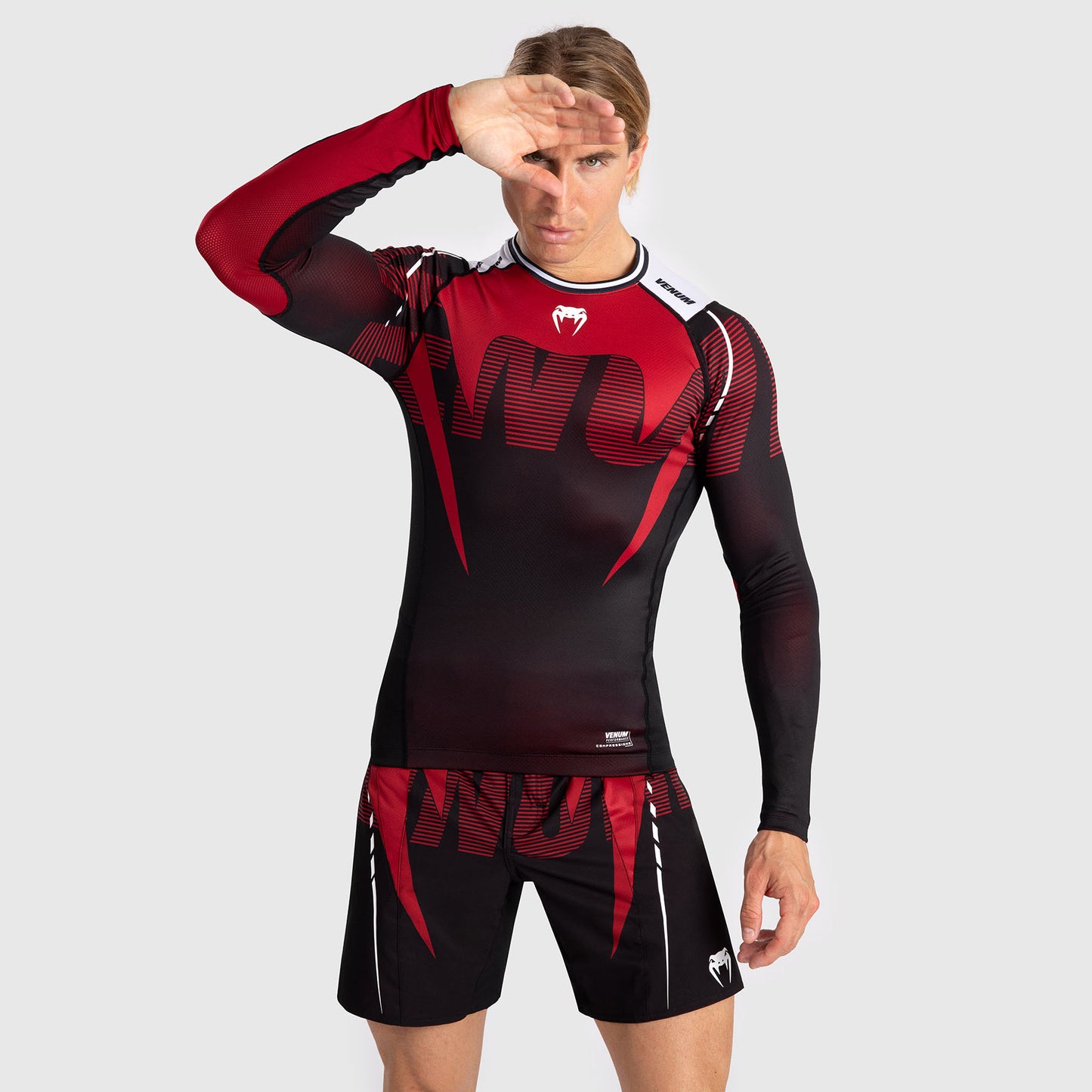 Venum Adrenaline Herren Langarm Rashguard - Red