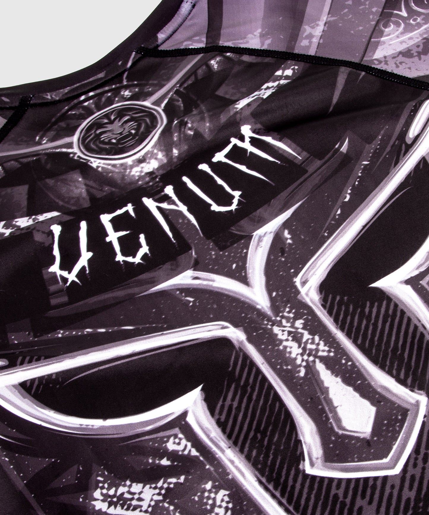 Venum Gladiator 3.0 Rashguard - Schwarz/Weiß - Langarm