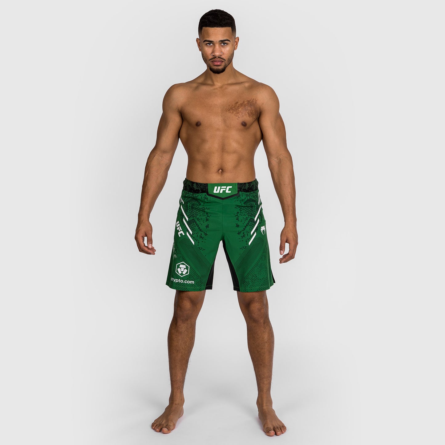 UFC Adrenaline by Venum Personalisierte Authentische Fight Night Herren-Kampfshorts - Lange Passform - Grün