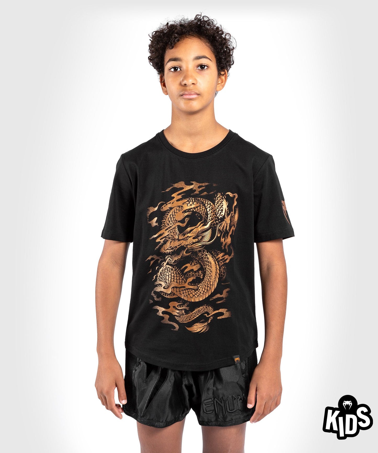 Venum Dragon's Flight Kinder T-shirt - Schwarz/Bronze