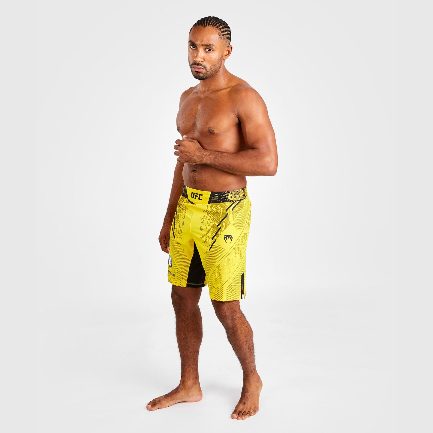 UFC Adrenaline by Venum Authentic Fight Night Fight Short für Männer - Lange Passform - Gelb