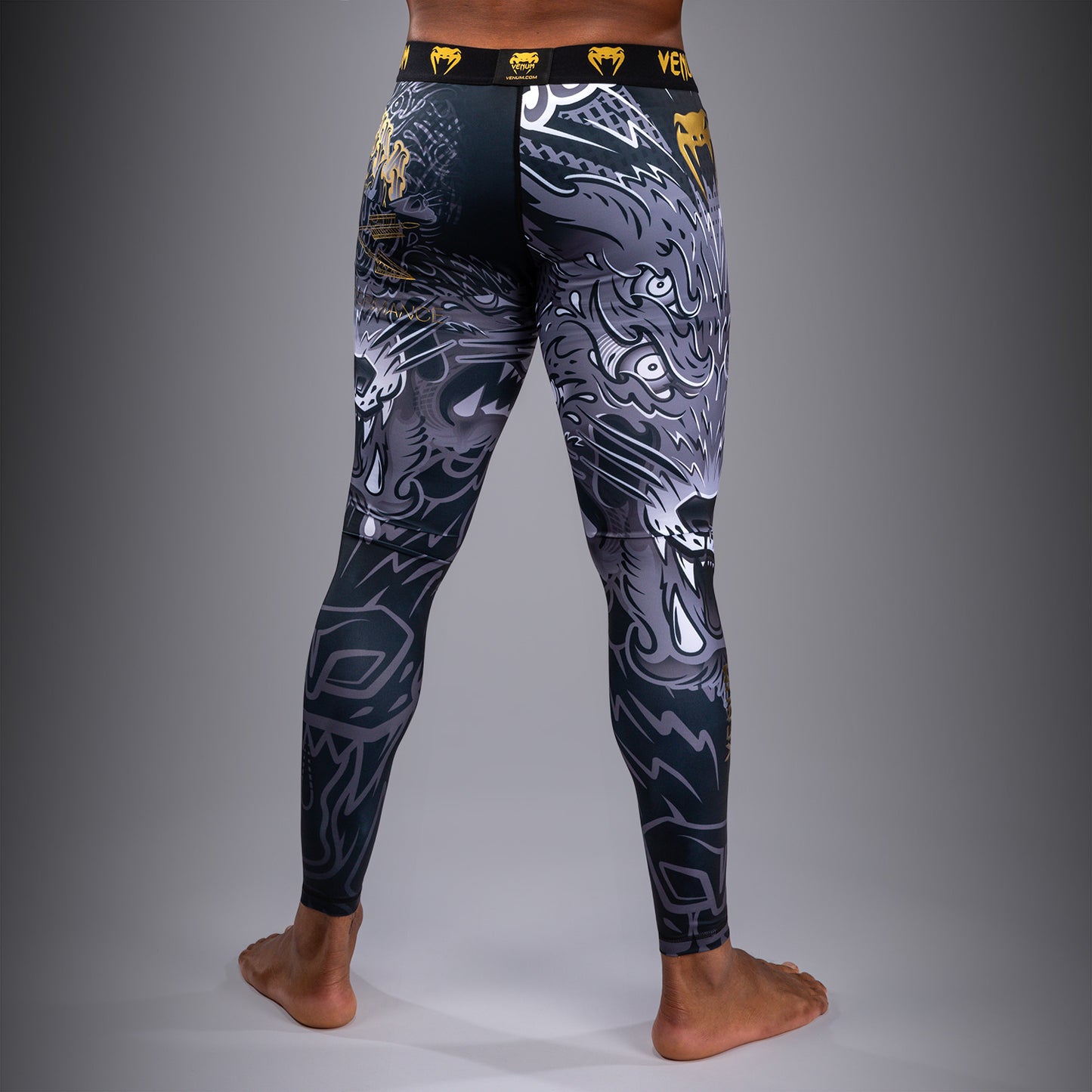 Venum Wolf Atak Spats – Schwarz/Grau