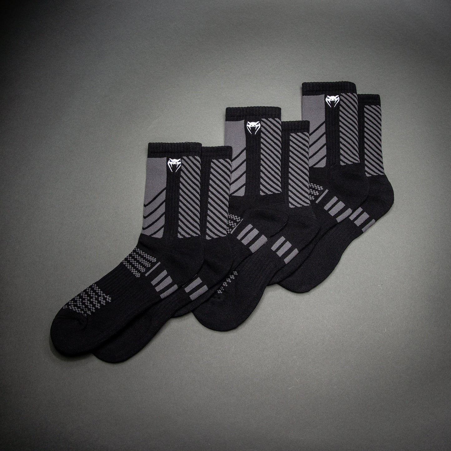Venum Vector Crew-Socken 3er Pack - Schwarz/Grau
