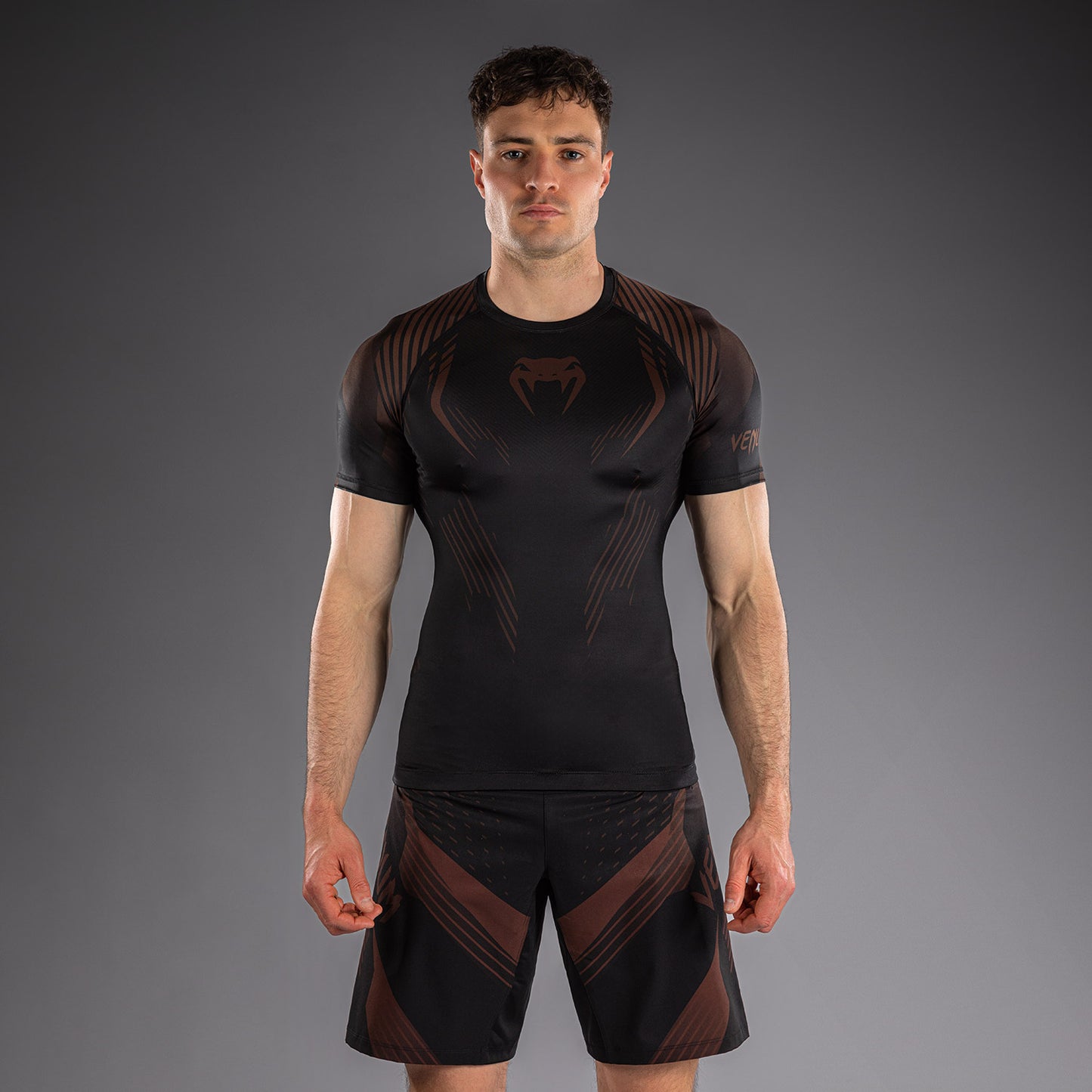 Venum No-Gi 6.0 Kurzarm Rashguard - Schwarz/Braun