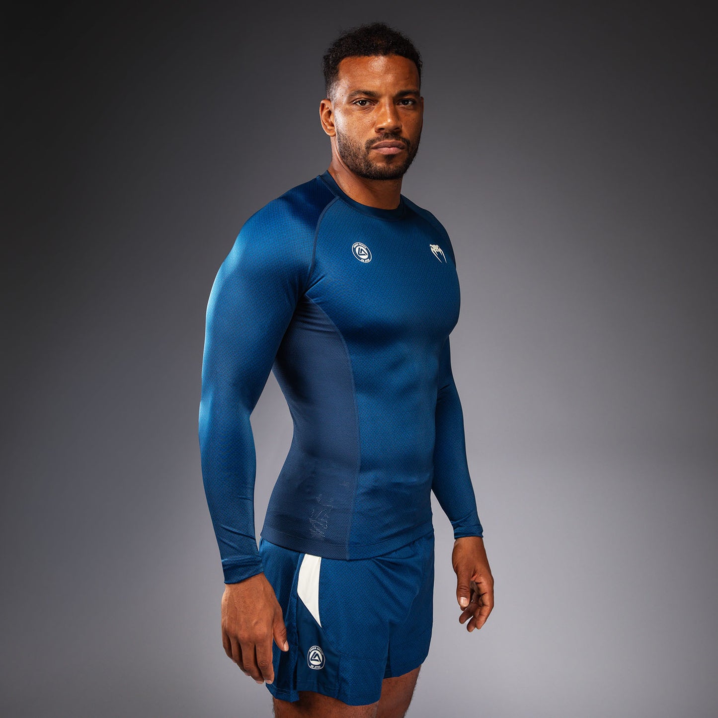 Venum x Roger Gracie Academy Langarm Rashguard - Blau