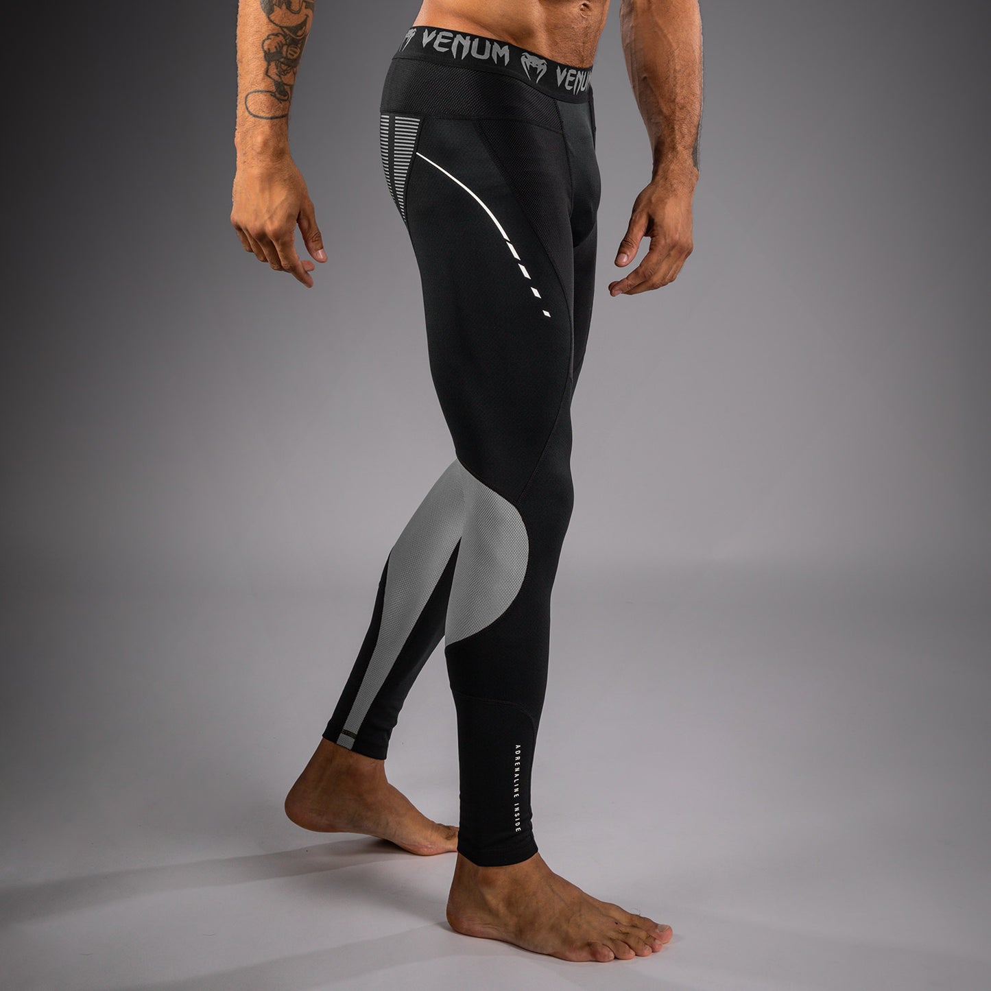 Venum Adrenaline Spats – Schwarz/Silbergrau