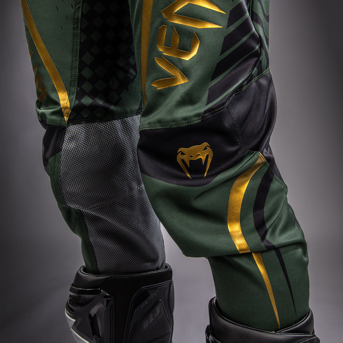 Venum MX Challenger Motorsports-Hose - Schwarz/Grün/Gold