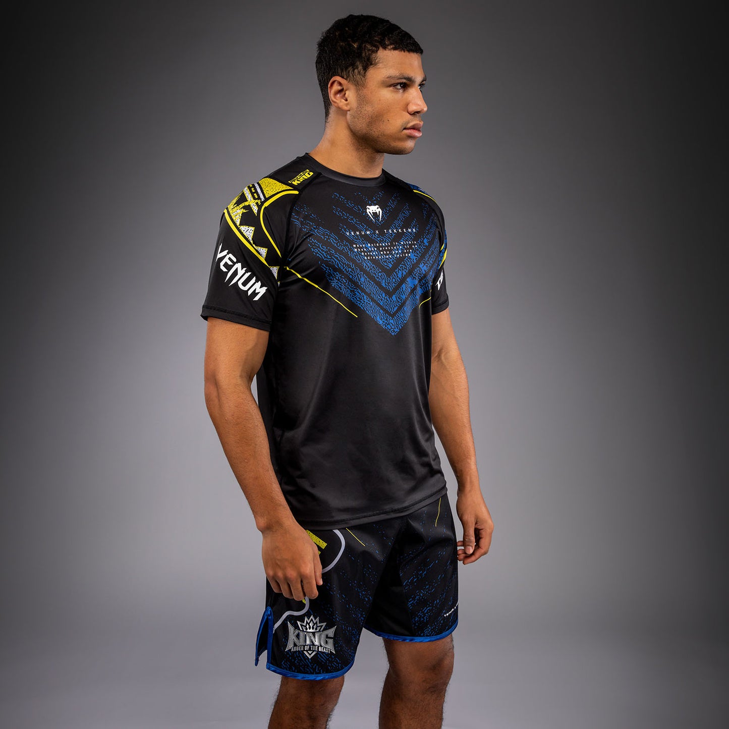 Venum x TEKKEN 8 Dry-Tech T‑Shirt - King - Schwarz/Gelb