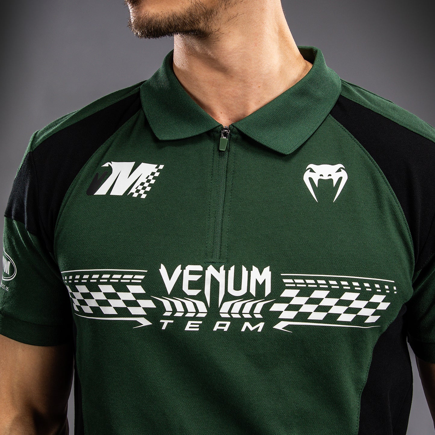 Venum Motorsport Baumwollpolo - Tiefwald