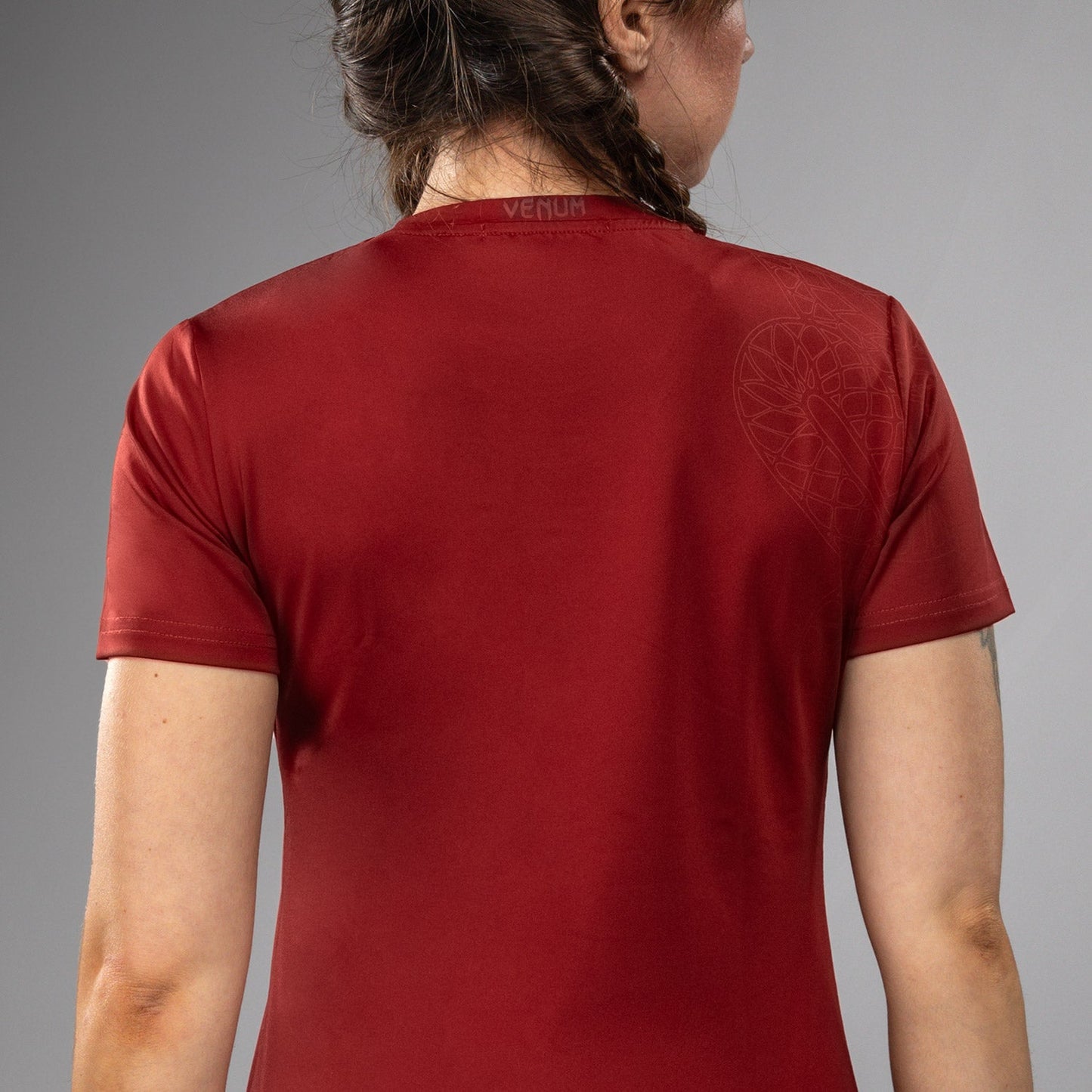 Venum Serpenti Damen Dry-Tech T-Shirt – Burgunder/Elfenbein