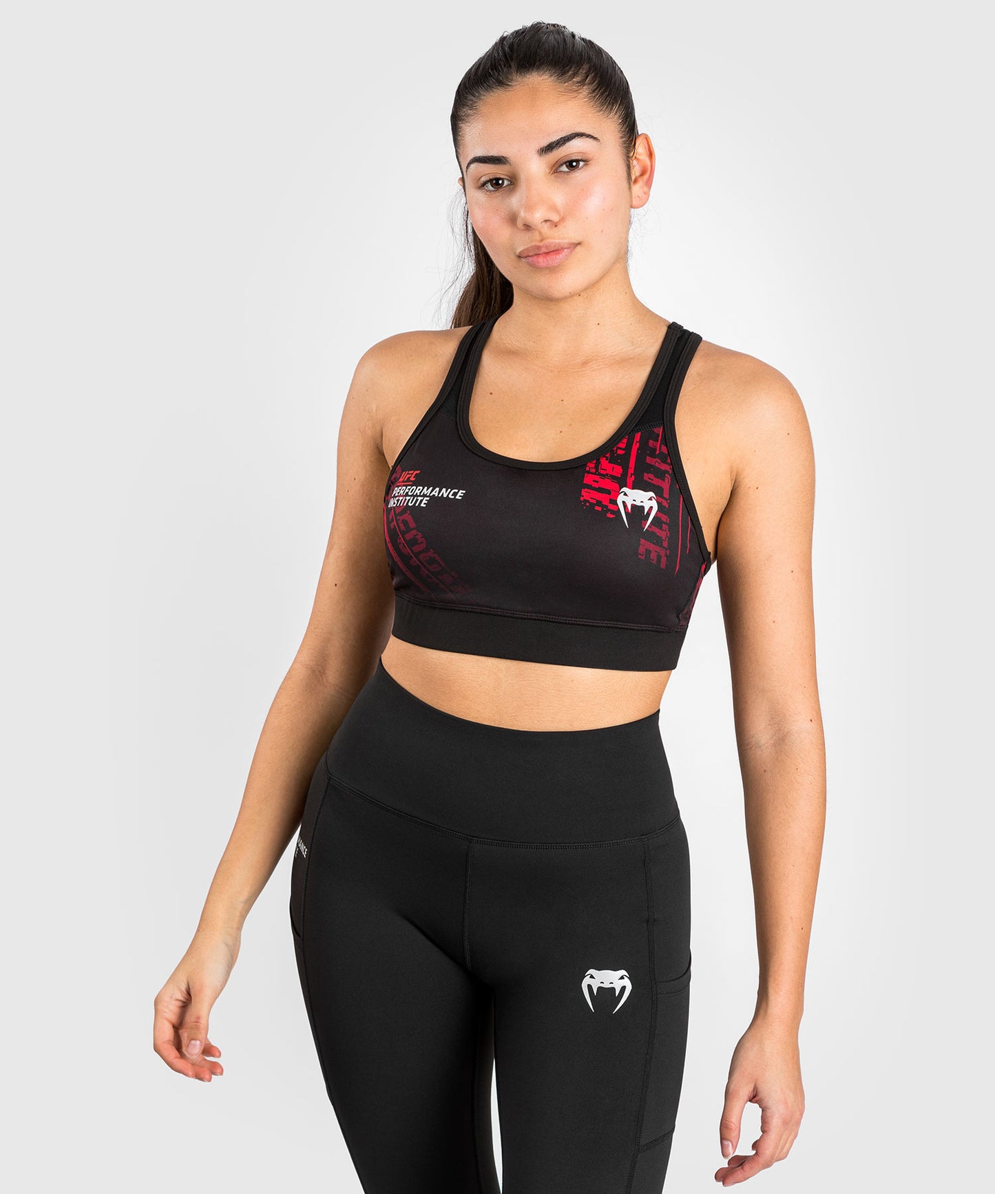 UFC Performance Institute 2.0 Sport-BH für Frauen - Schwarz/Rot