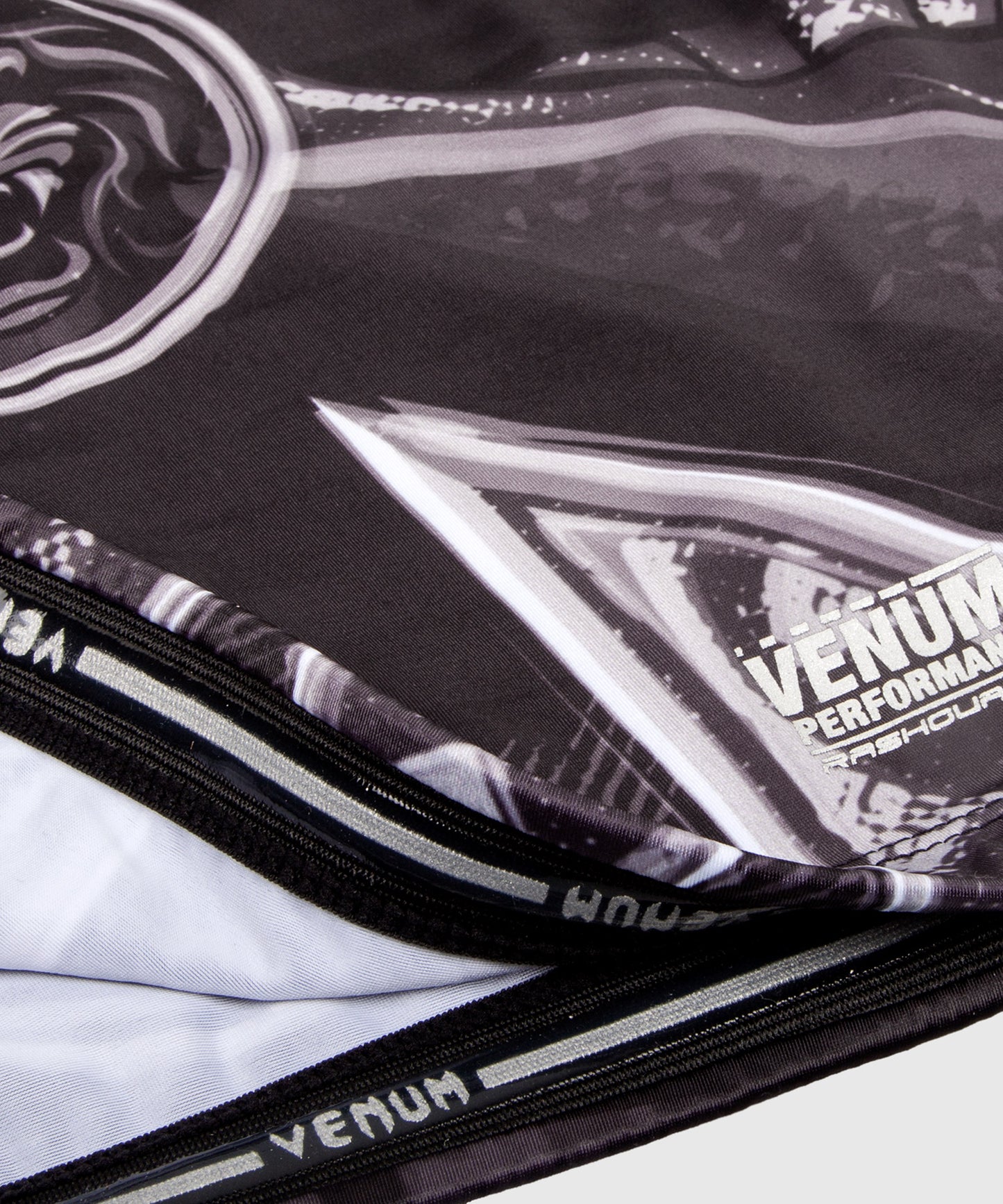 Venum Gladiator 3.0 Rashguard - Schwarz/Weiß - Langarm