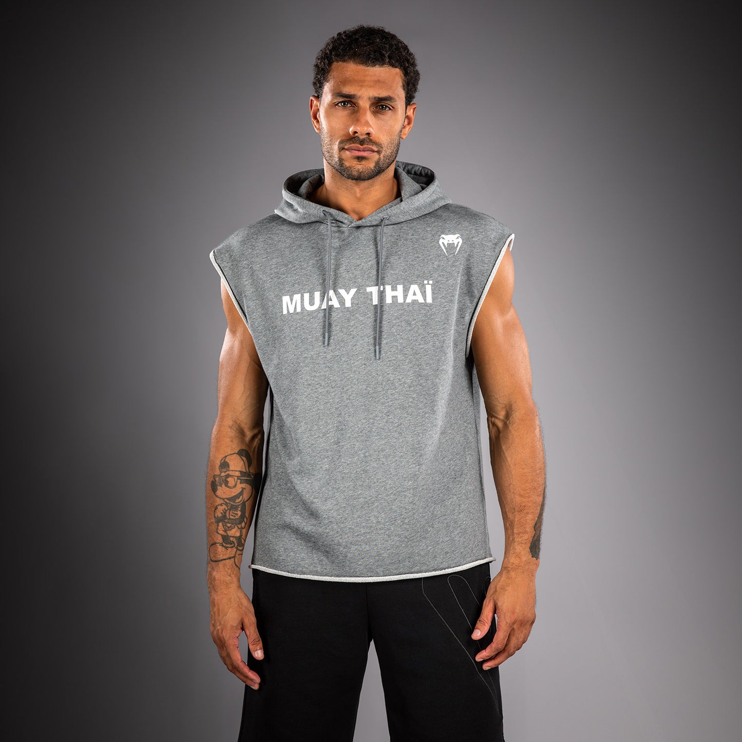 Venum Muay Thai VT Ärmelloser Kapuzenpullover – Meliert Grau