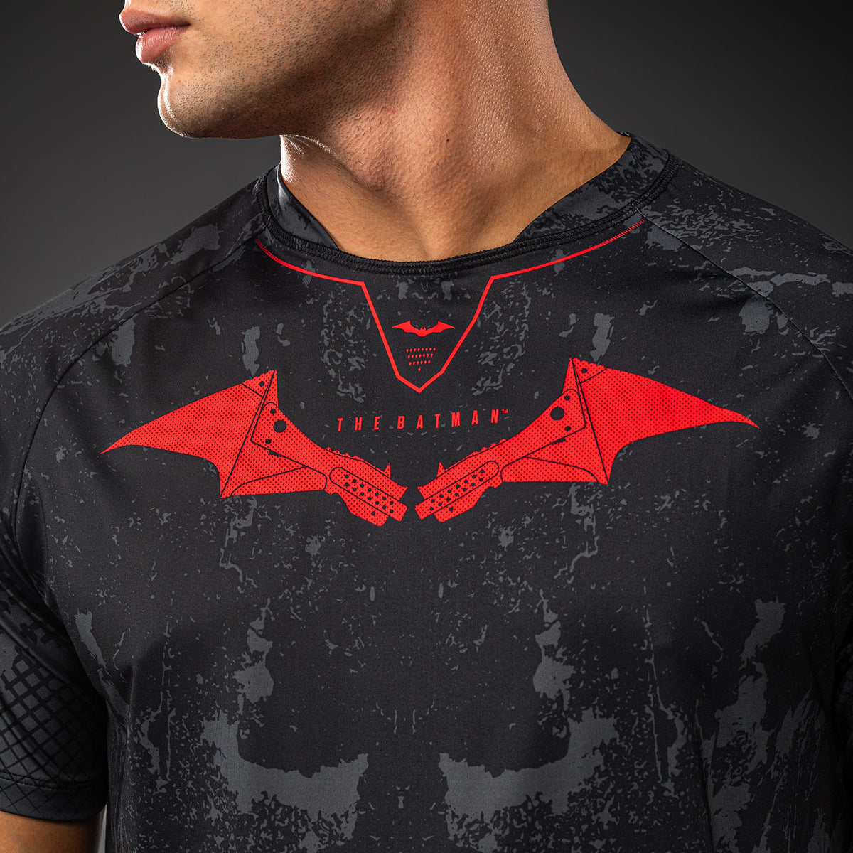 Venum x Batman Dry-Tech-T-Shirt - Schwarz/Grau/Rot