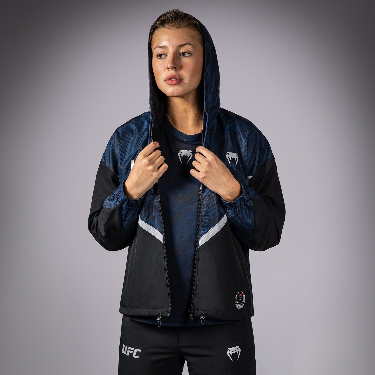UFC Fusion by Venum Fight Week Damen Zip Hoodie - Ozeanisches Blau