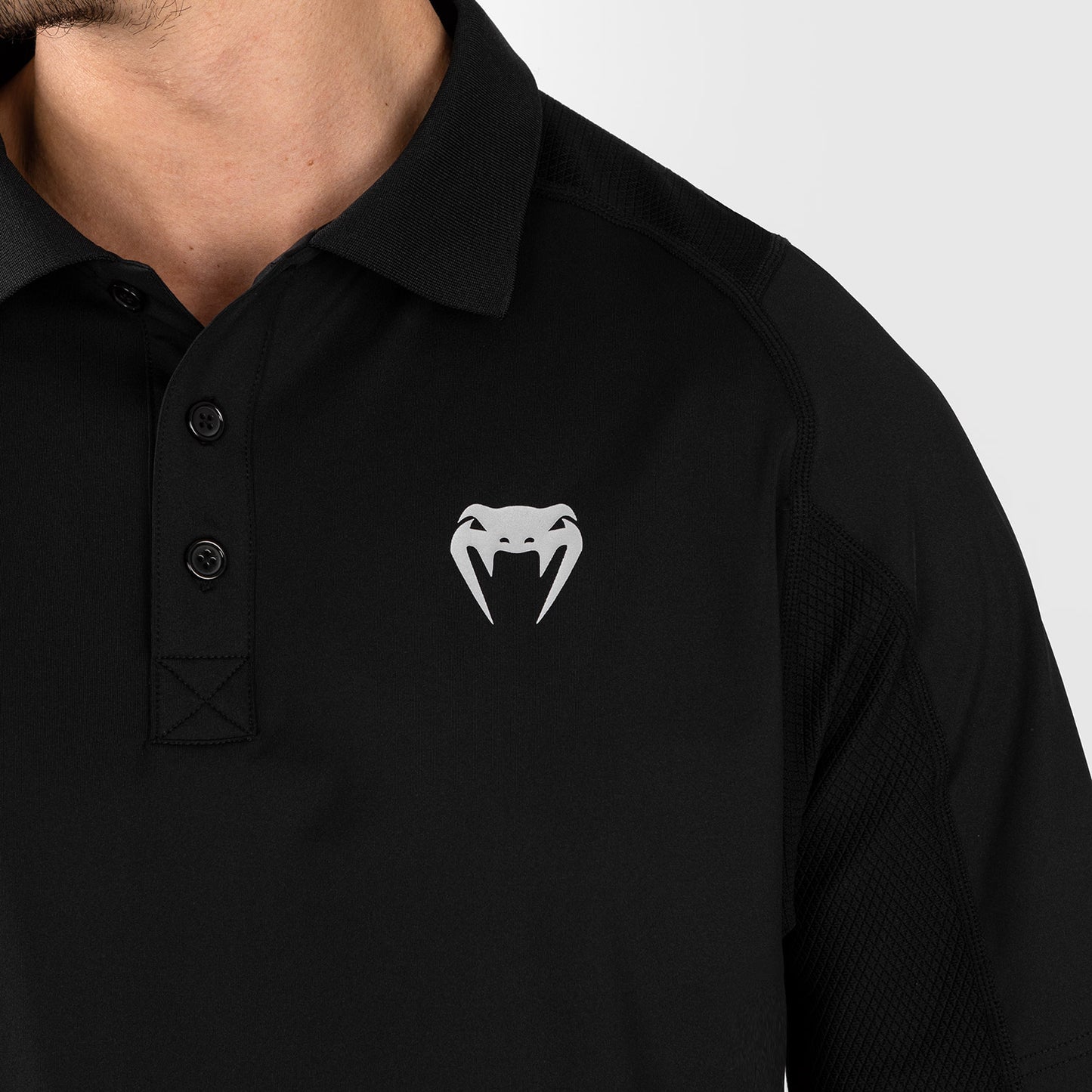 UFC Venum Performance Institute 2.0 Poloshirt für Männer - Schwarz/Rot