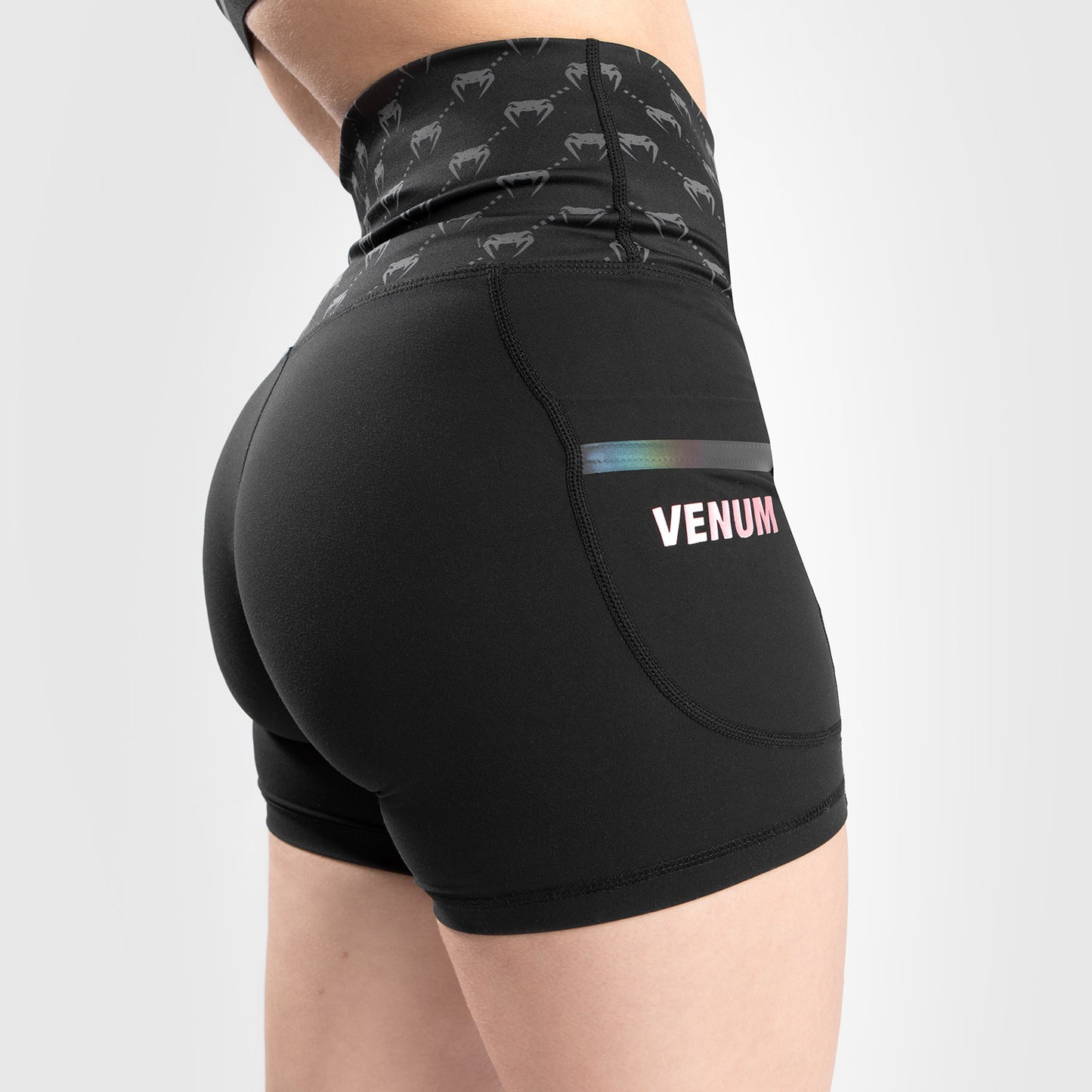 Venum Monogram Bike Shorts für Damen – Schwarz/Roségold