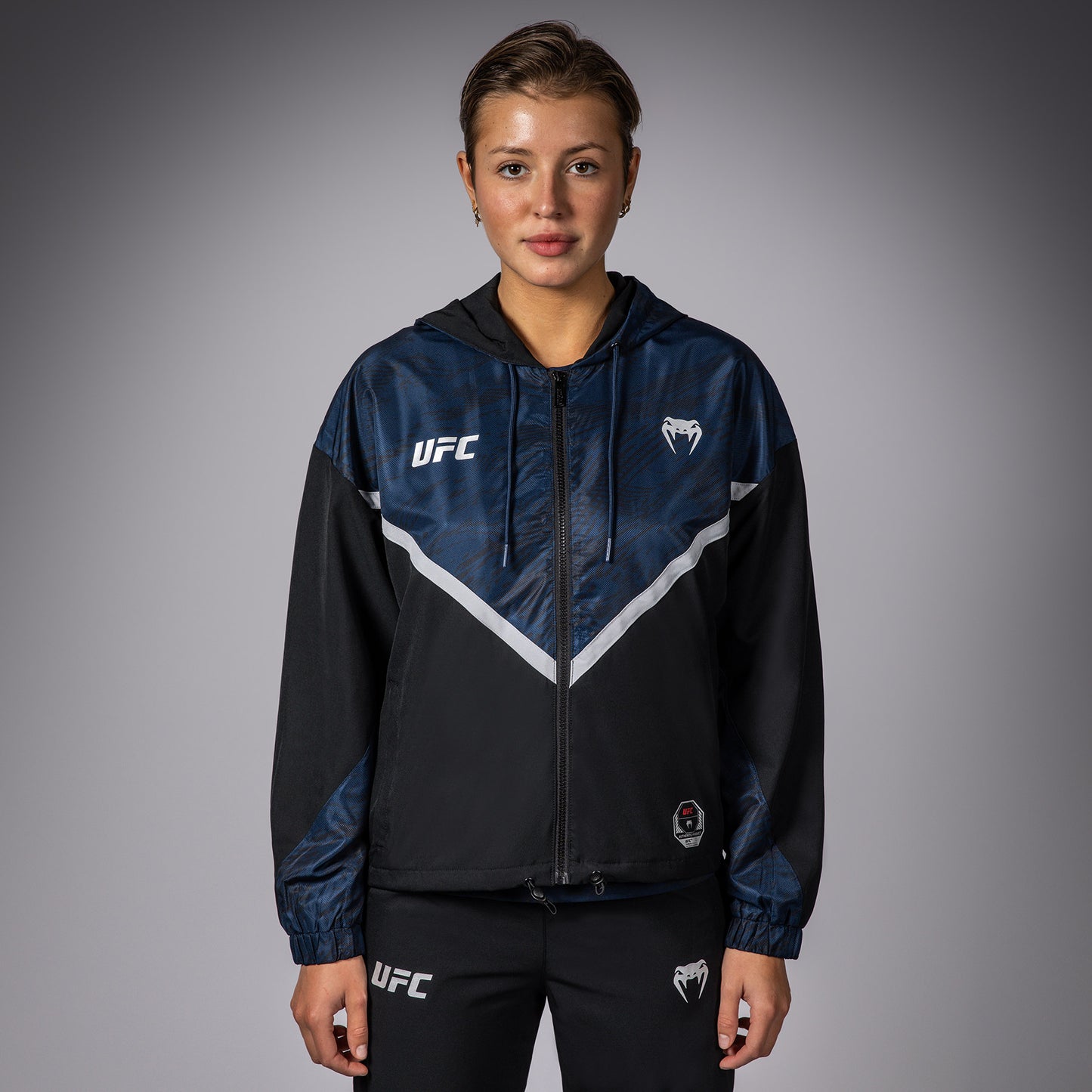 UFC Fusion by Venum Fight Week Damen Zip Hoodie - Ozeanisches Blau