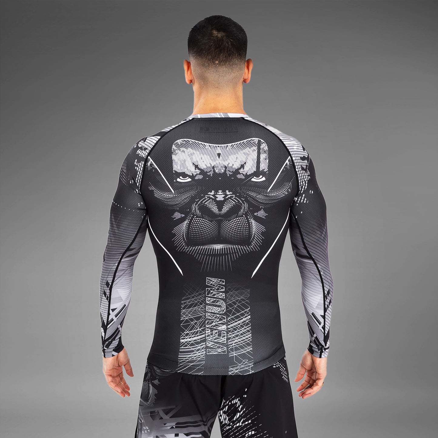 Venum Gorilla Dschungel Rashguard Langarm - Schwarz/Weiß