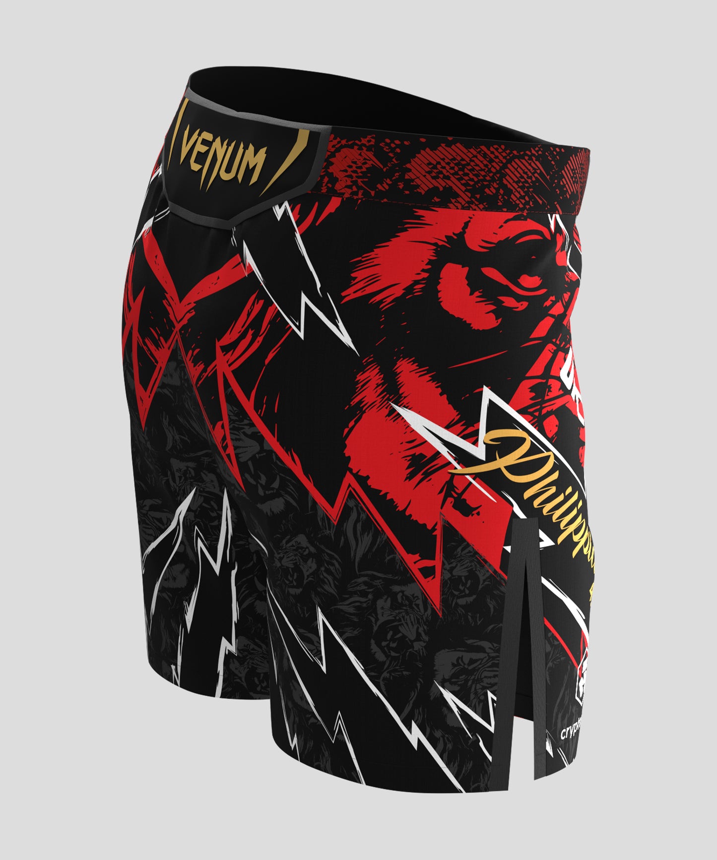 UFC Unrivaled by Venum Jon Jones Herren Short Fit Fight Short - Rot