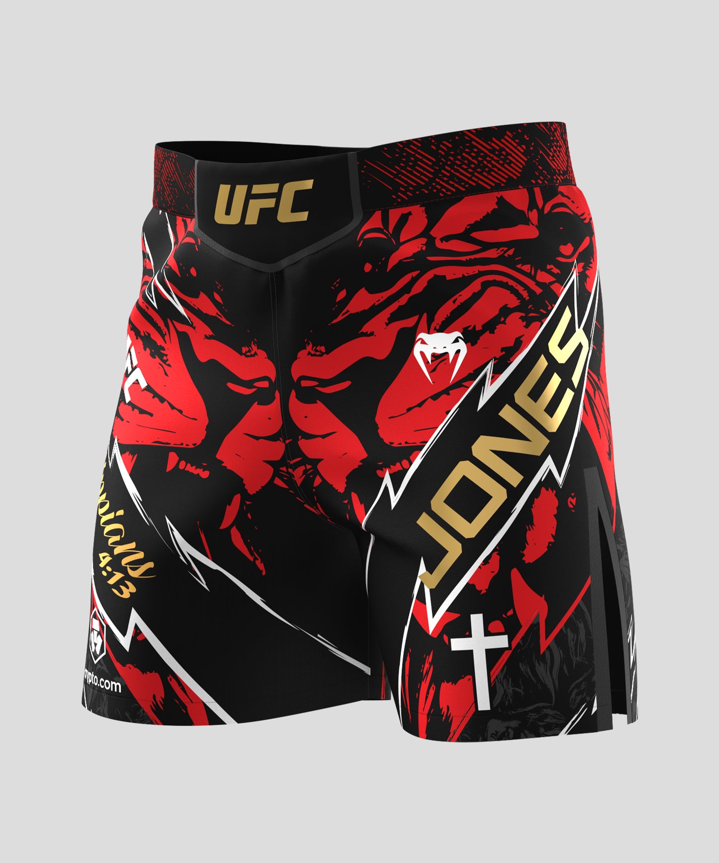 UFC Unrivaled by Venum Jon Jones Herren Short Fit Fight Short - Rot