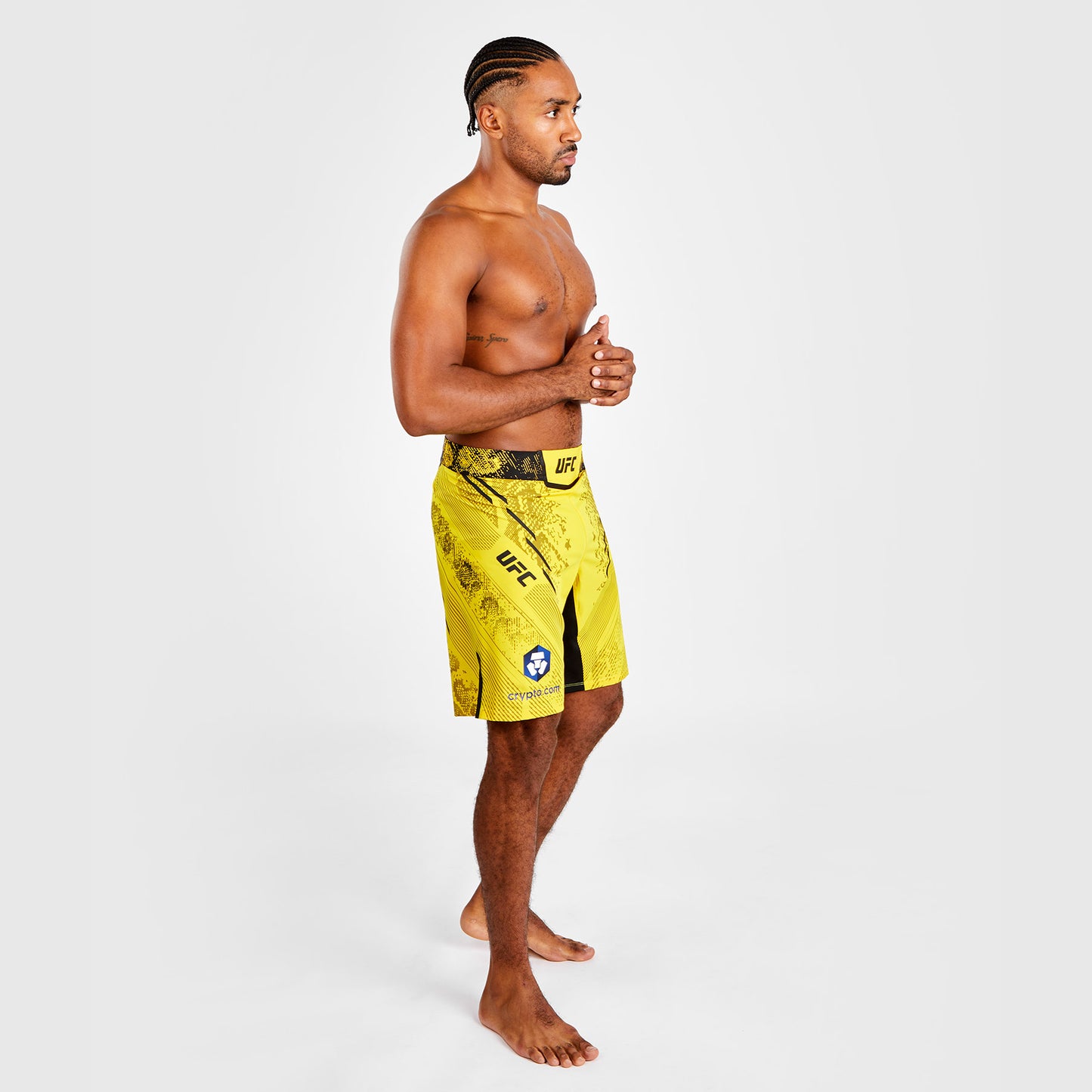 UFC Adrenaline by Venum Authentic Fight Night Fight Short für Männer - Lange Passform - Gelb