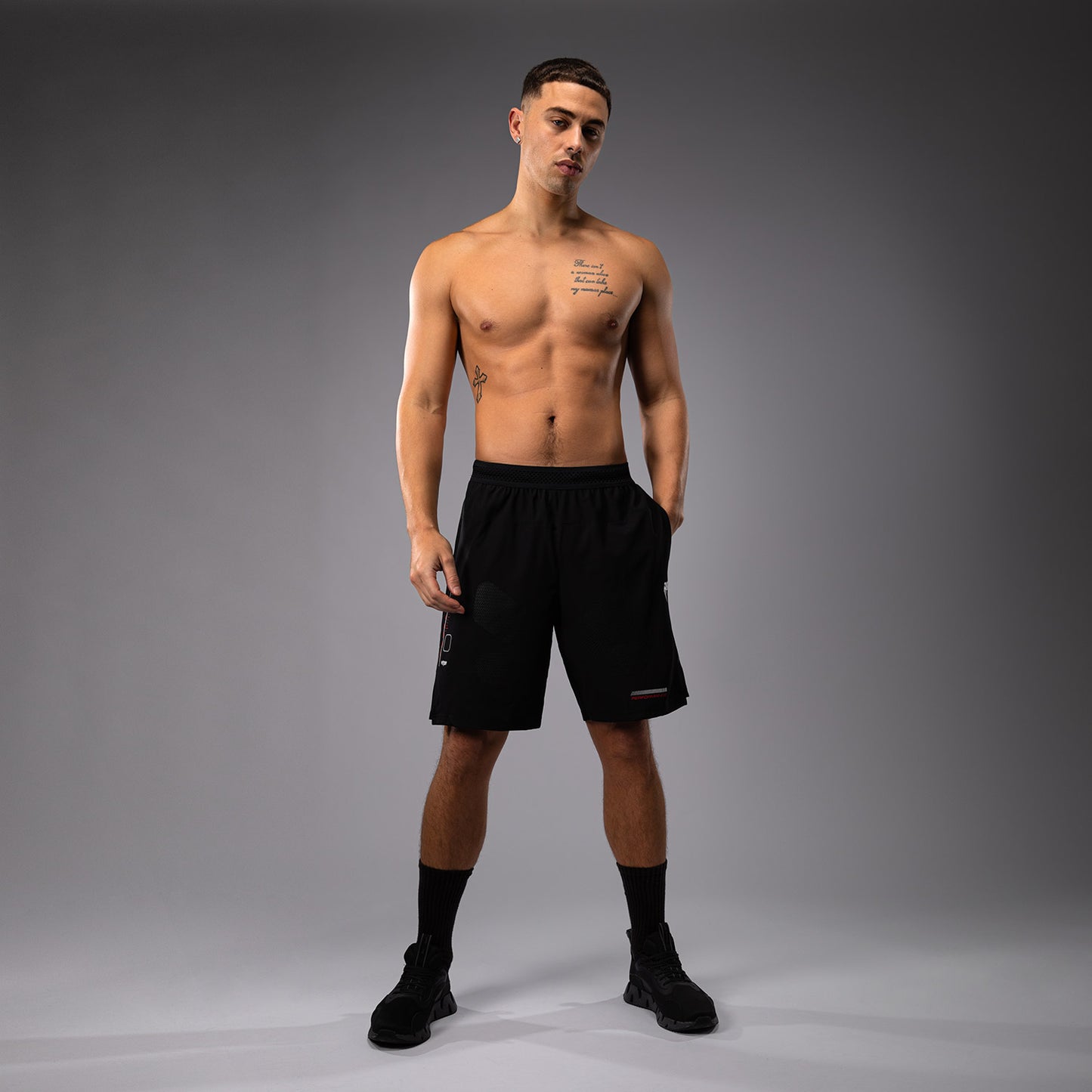 Venum Tactical XT  Herren-Trainingsshorts - Schwarz/Feuerrot