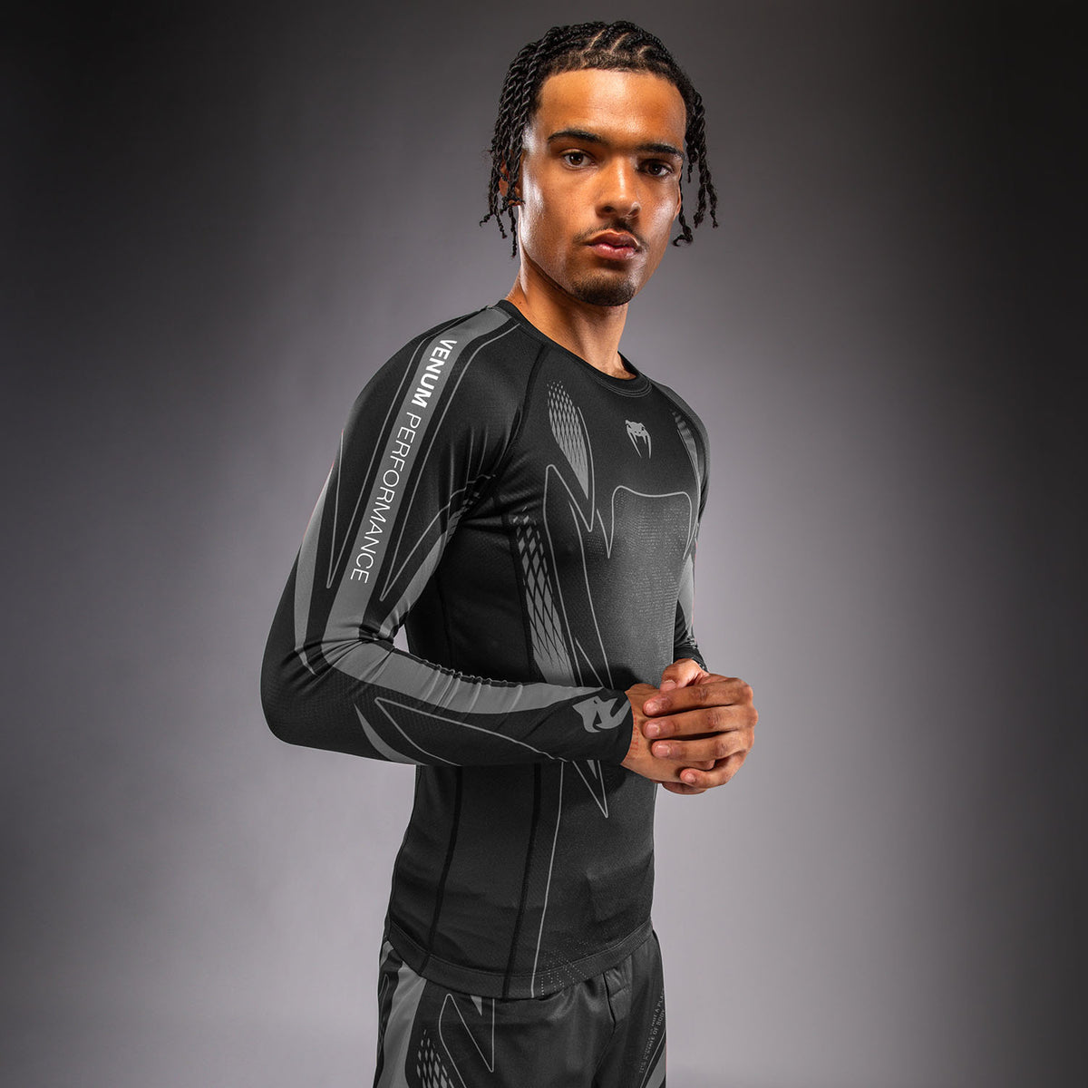 Venum Amazonia Reborn Langarm-Rashguard - Schwarz/Grau