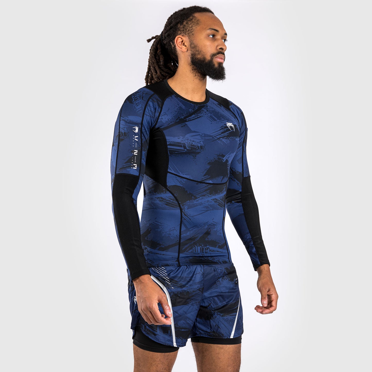 Venum Electron 3.0 Langärmeliger Rashguard - Marineblau