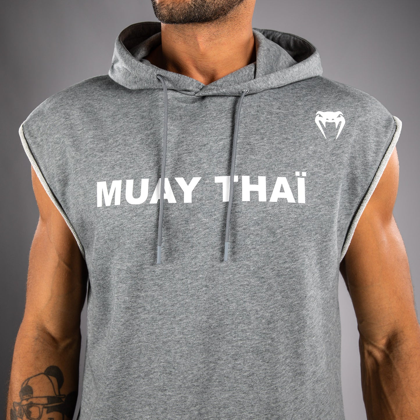 Venum Muay Thai VT Ärmelloser Kapuzenpullover – Meliert Grau