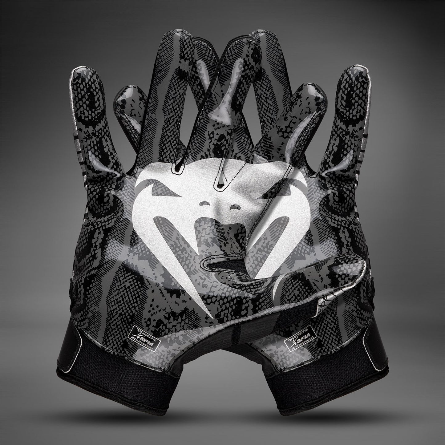 Venum Elite Football Handschuhe - Schwarz/Silber
