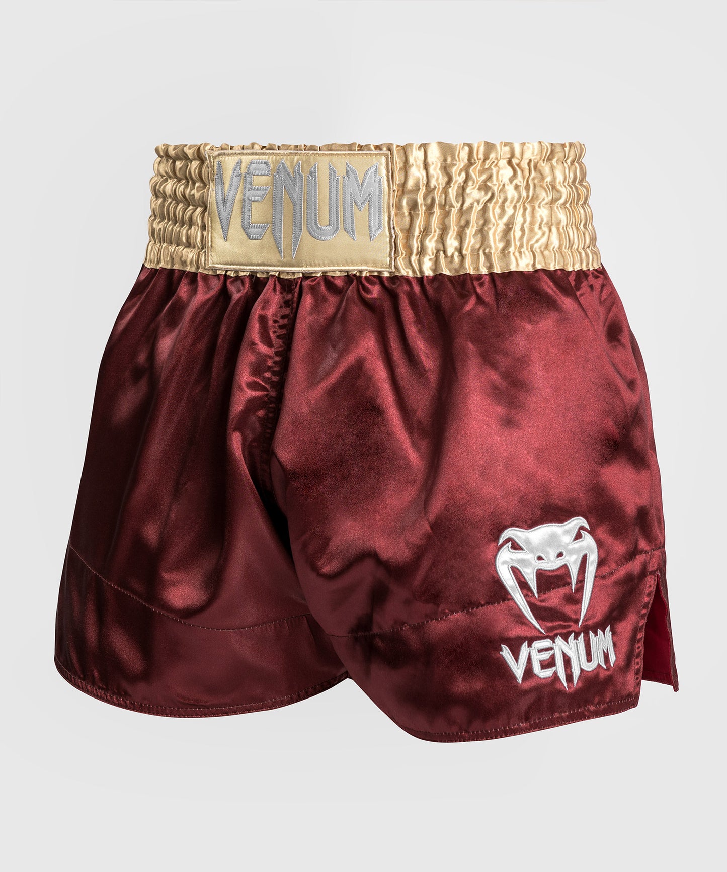 Venum Classic Muay Thai Shorts - Burgund/Gold/Weiß