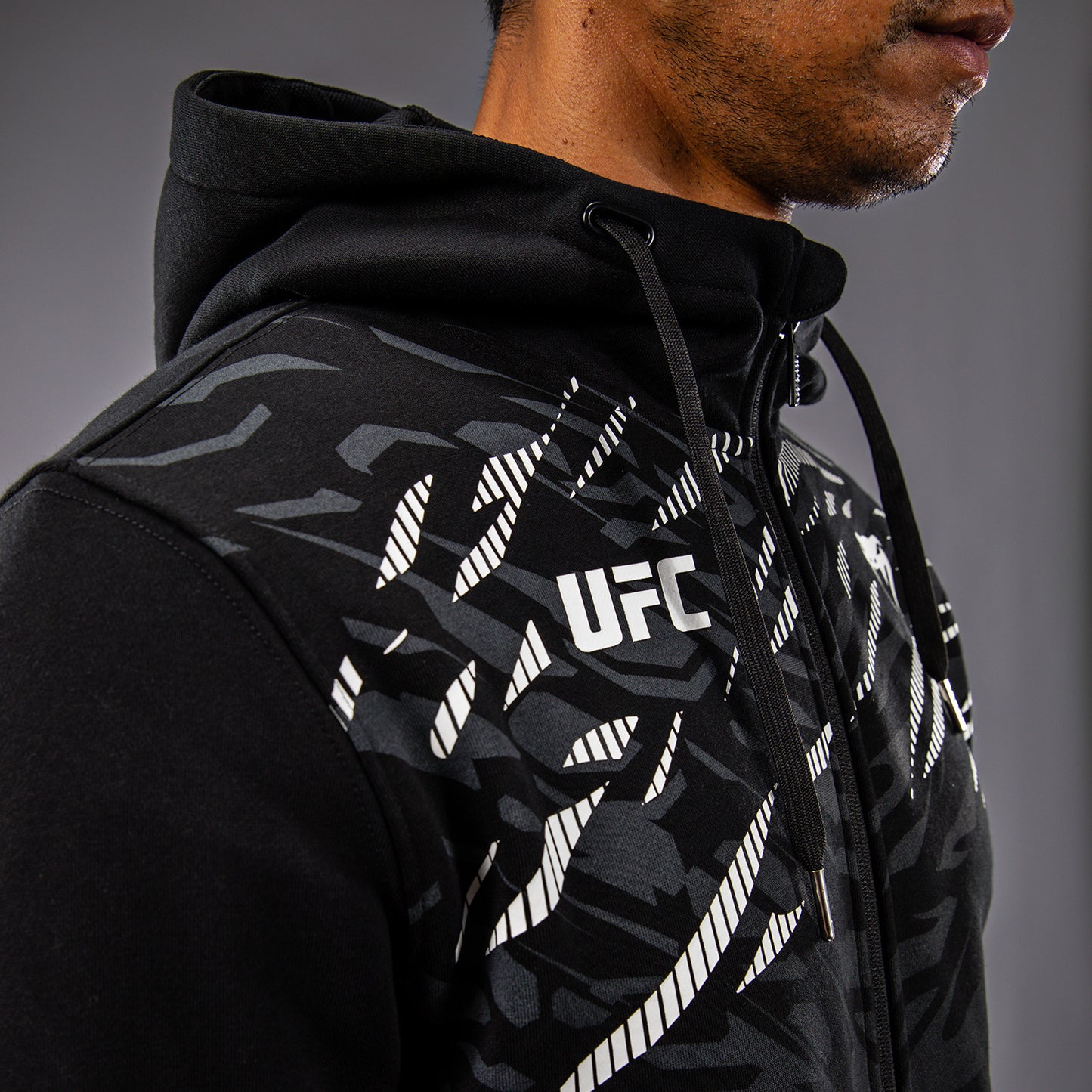 UFC Fusion by Venum Replica Herren Zip Hoodie - Schwarz