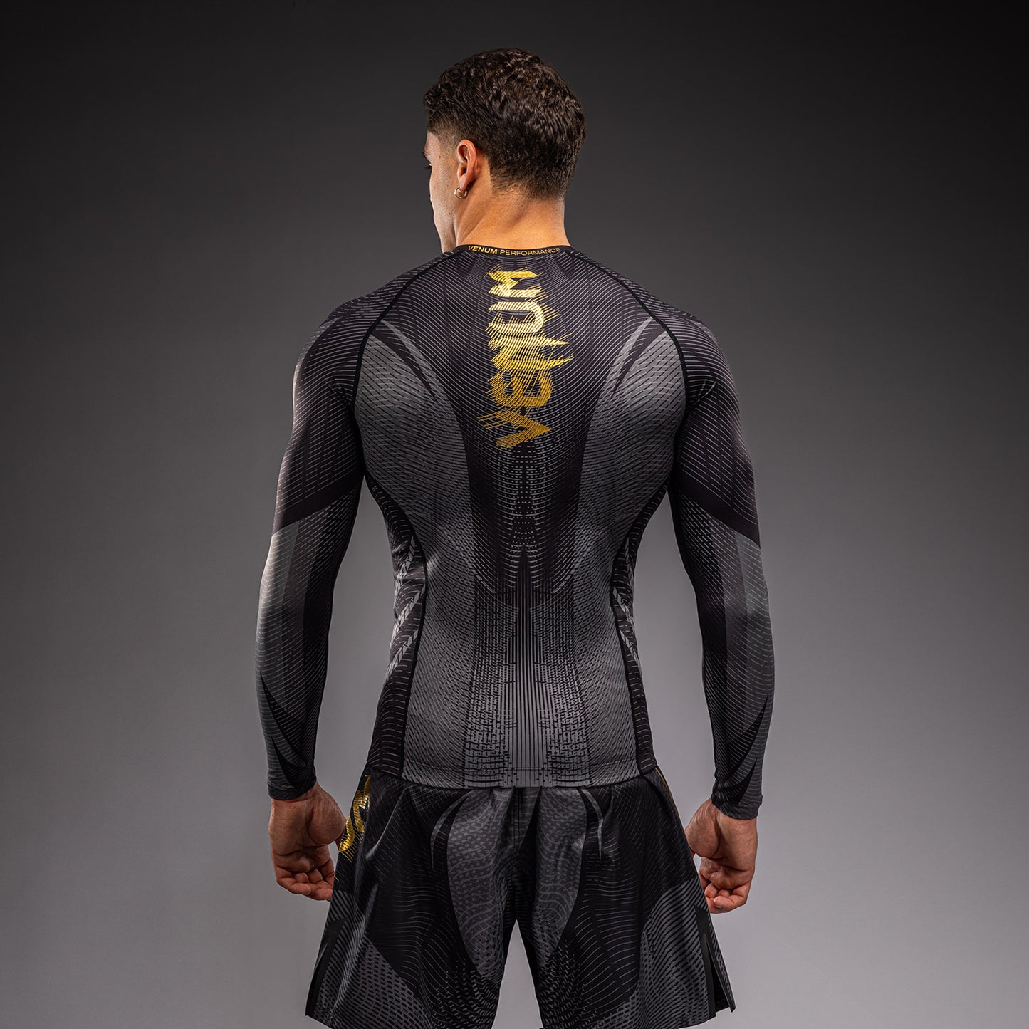 Venum Galactic 3.0 Langarm Rashguard - Schwarz/Gold