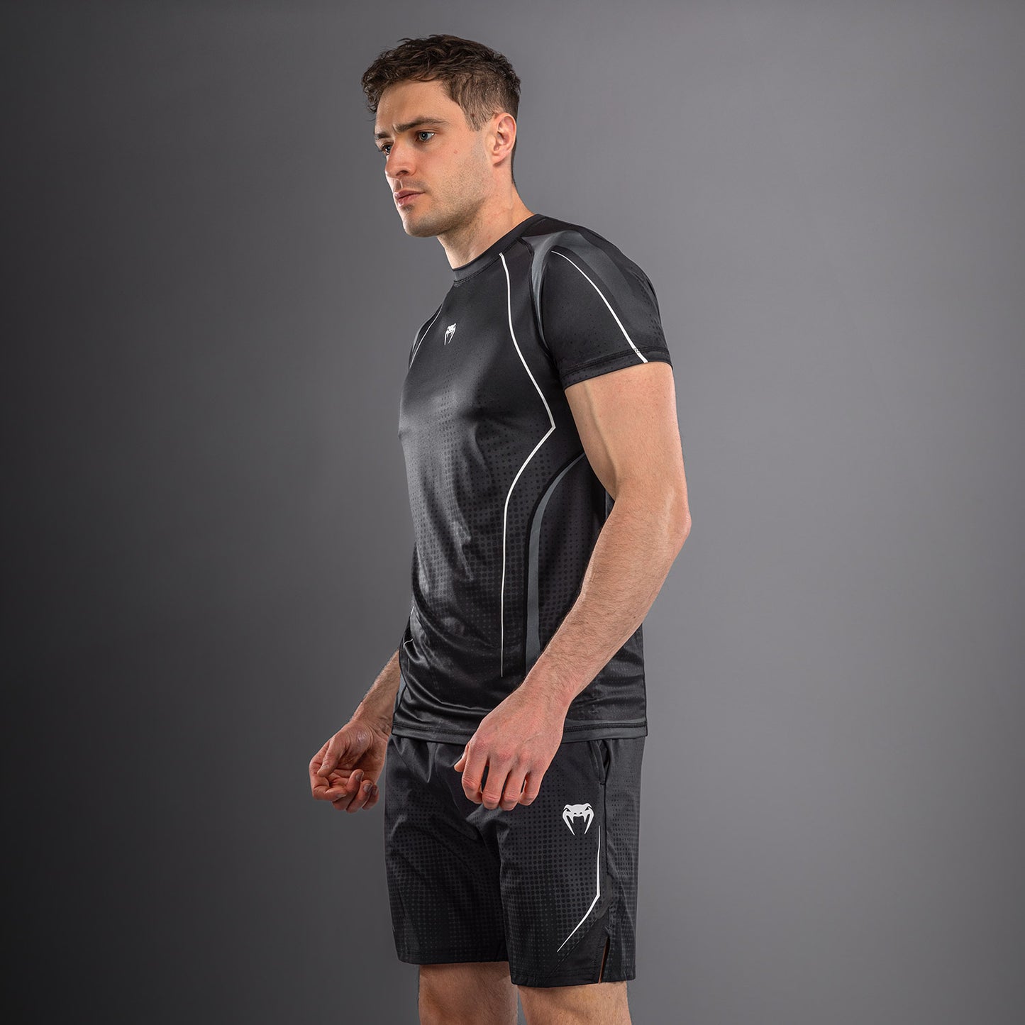 Venum Stealth Dry-Tech-T-Shirt – Schwarz/Weiß