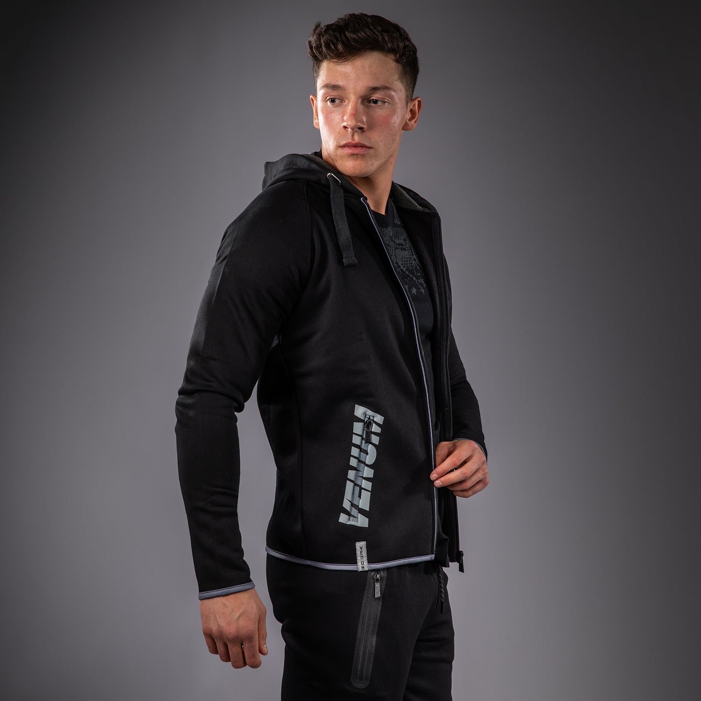 Venum Hoodie – Schwarz/Grau