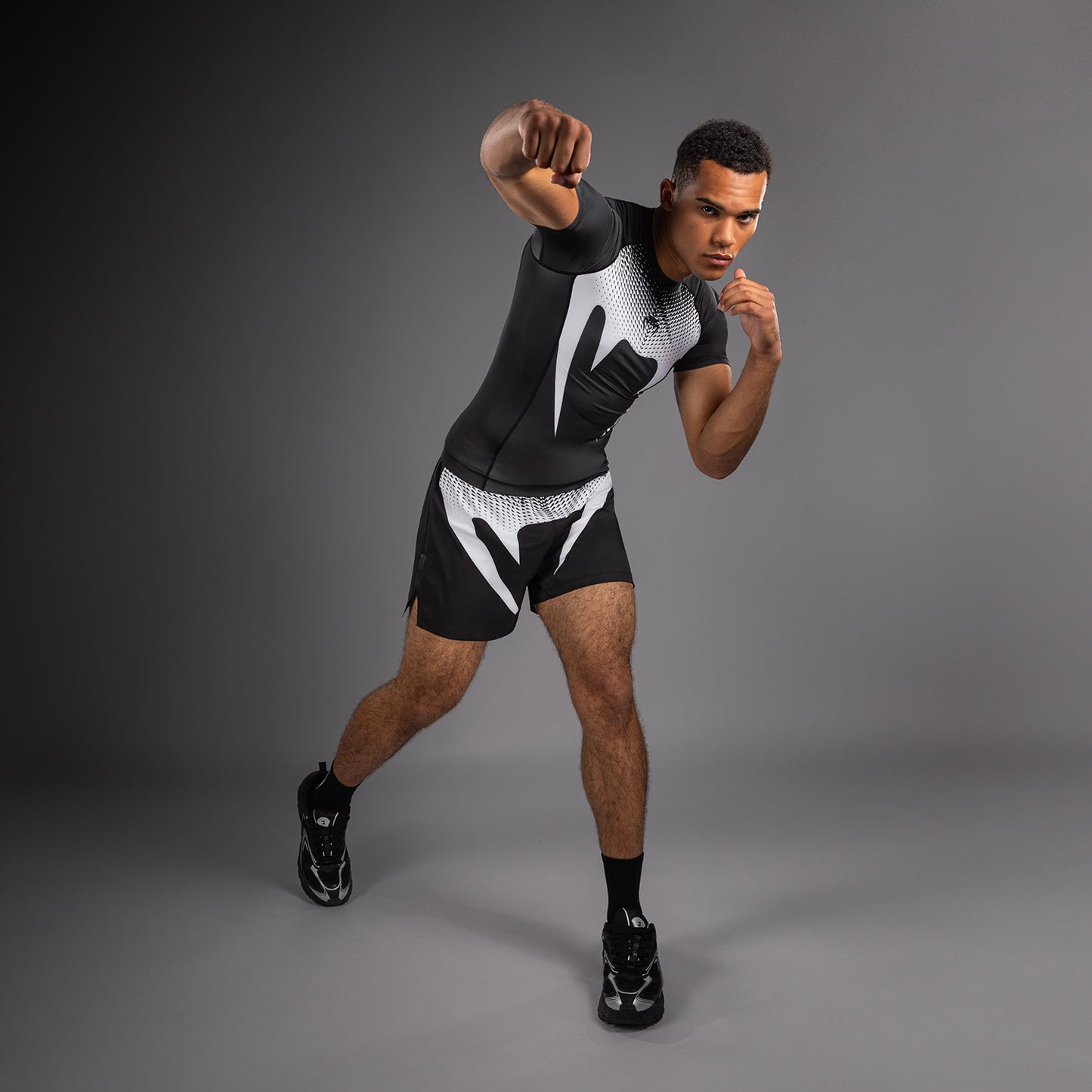 Venum No Gi Rashguards - Schwarz/Weiß