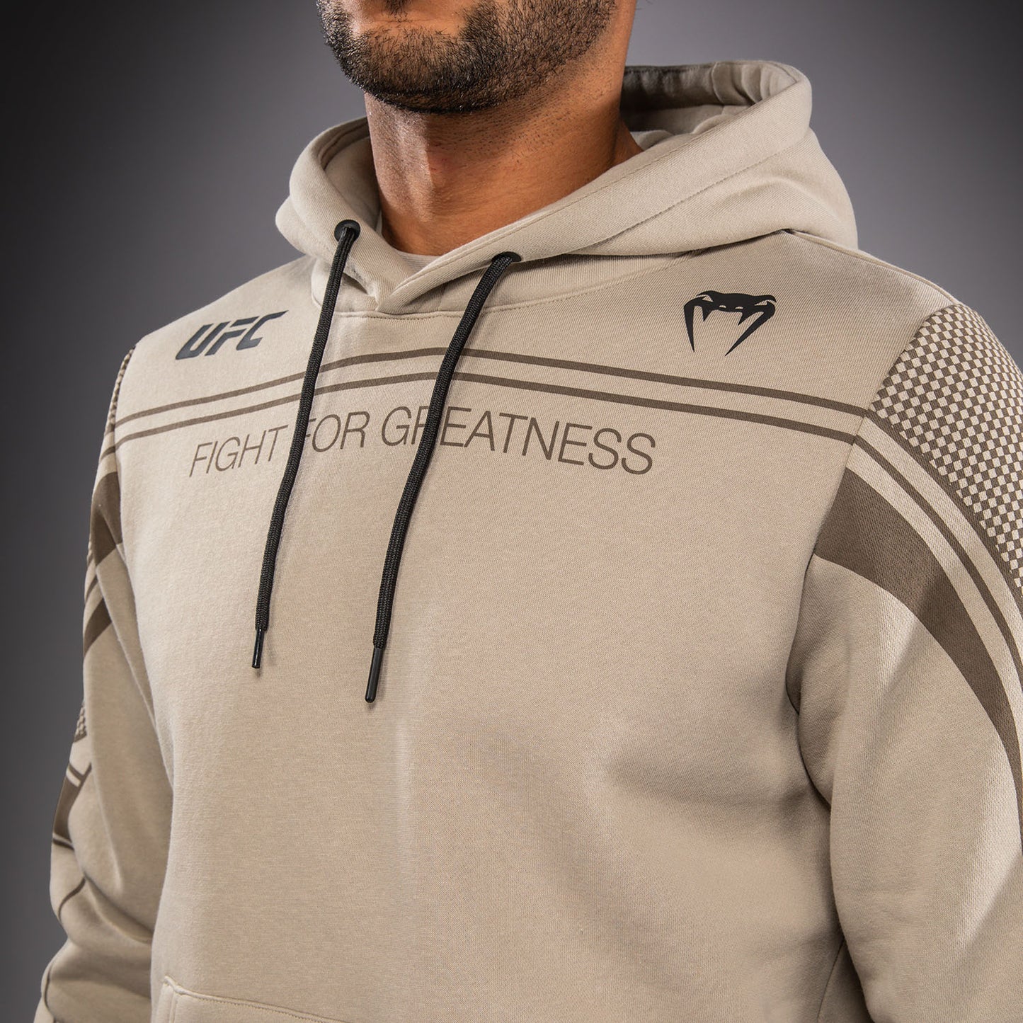 Venum UFC Unity by Venum Authentic Fight Week Herren-Kapuzenpullover - Sand