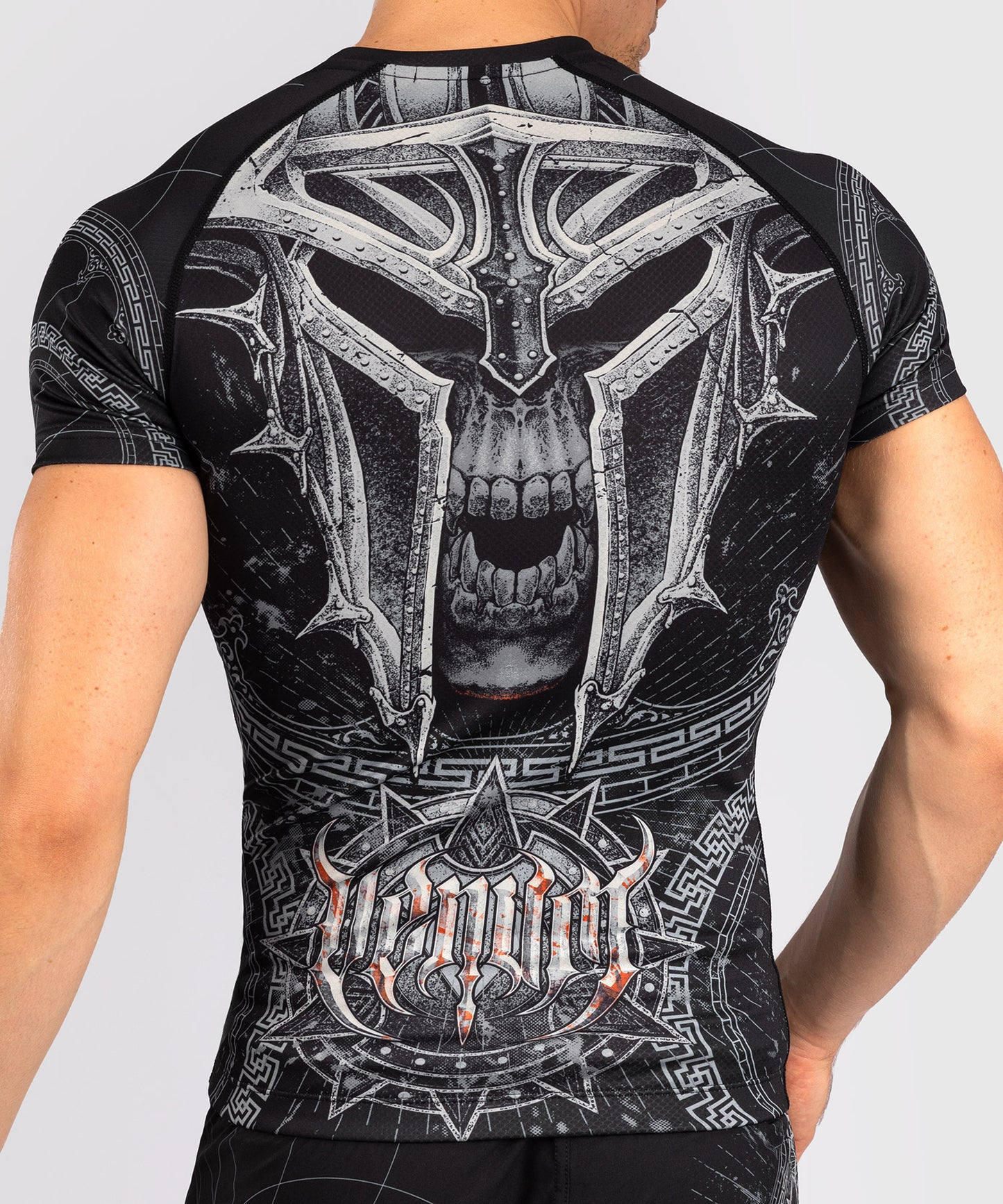 Venum Gladiator 5.0 Herren Kurzarm Rashguard - Schwarz/Silber