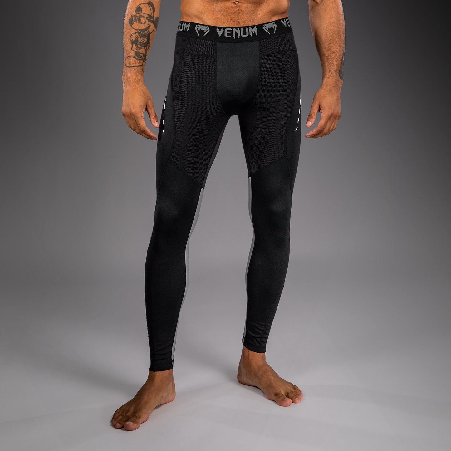 Venum Adrenaline Spats – Schwarz/Silbergrau