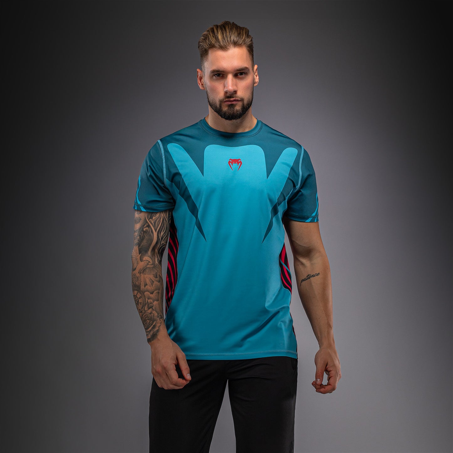 Venum Attack 90 Dry-Tech-T-Shirt – Türkis/Rot