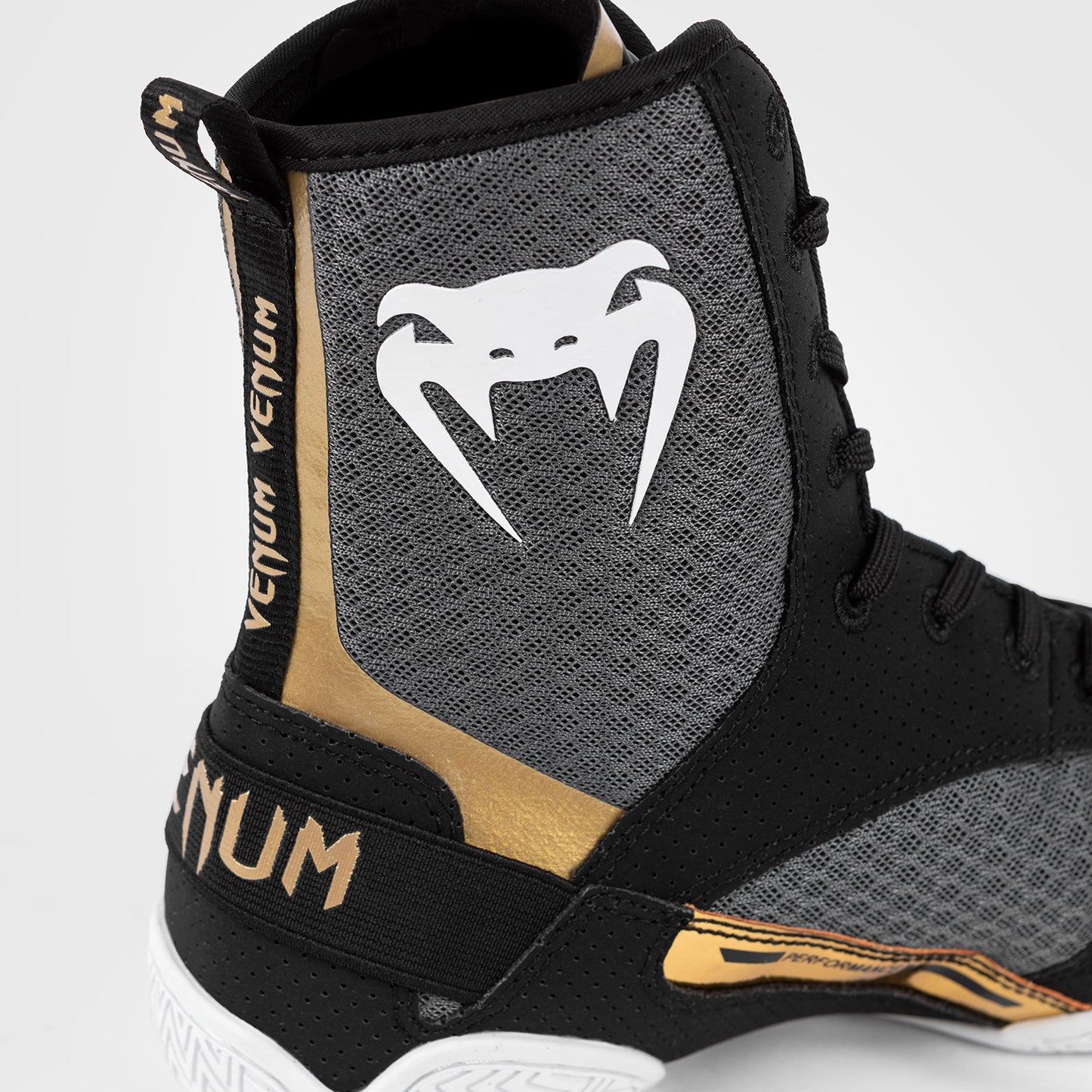 Venum Elite Boxing Schuhe - Schwarz/Weiß/Gold