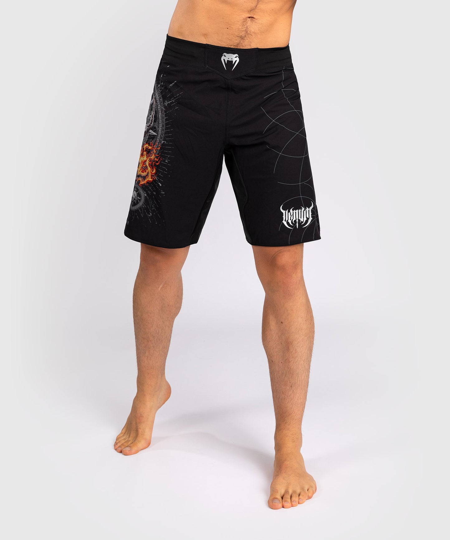 Venum Gladiator 5.0 Fight Shorts für Männer - Schwarz/Silber