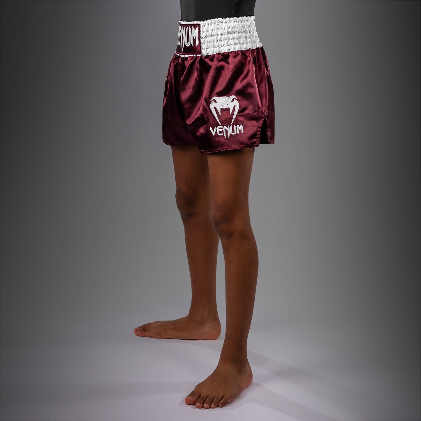 Venum Classic Muay-Thai-Shorts für Kinder – Burgunder