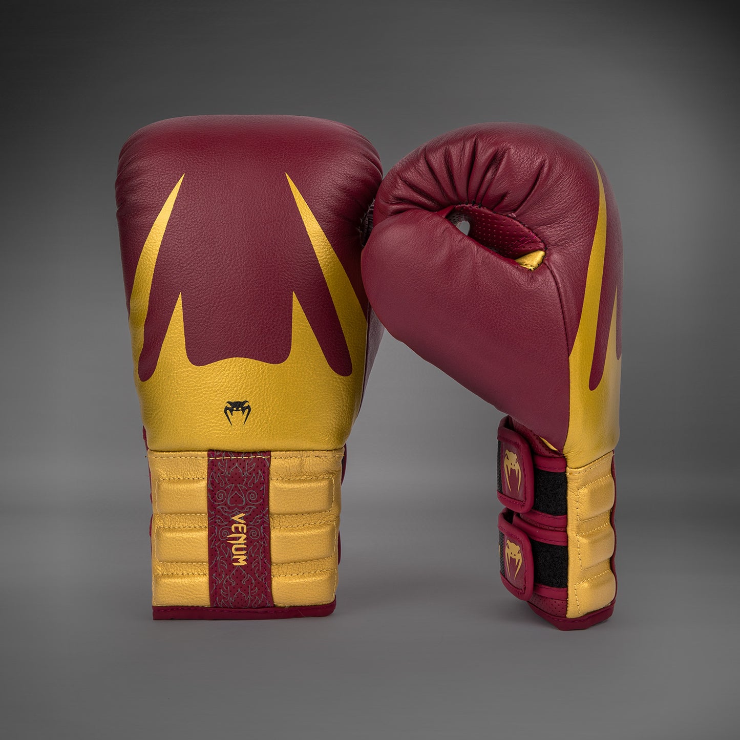 Venum Reverso Boxhandschuhe - Kirschrot/Gold