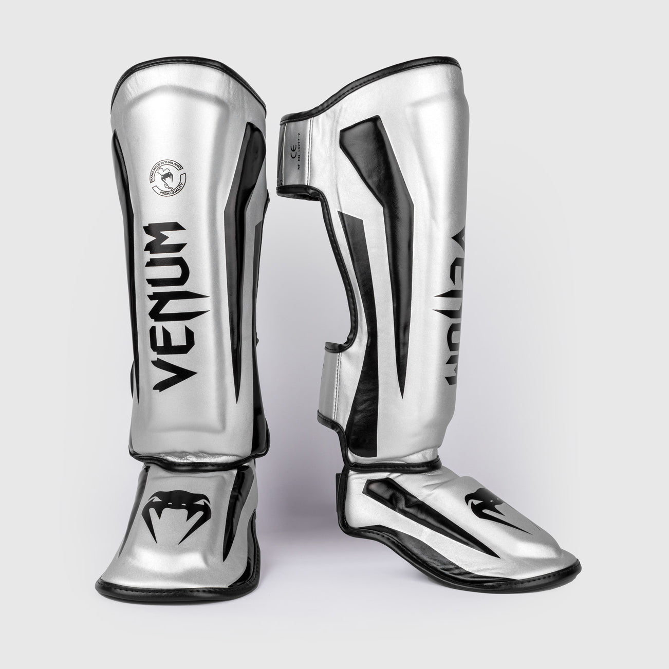 Venum Elite Standup Schienbeinschoner - Silber/Schwarz