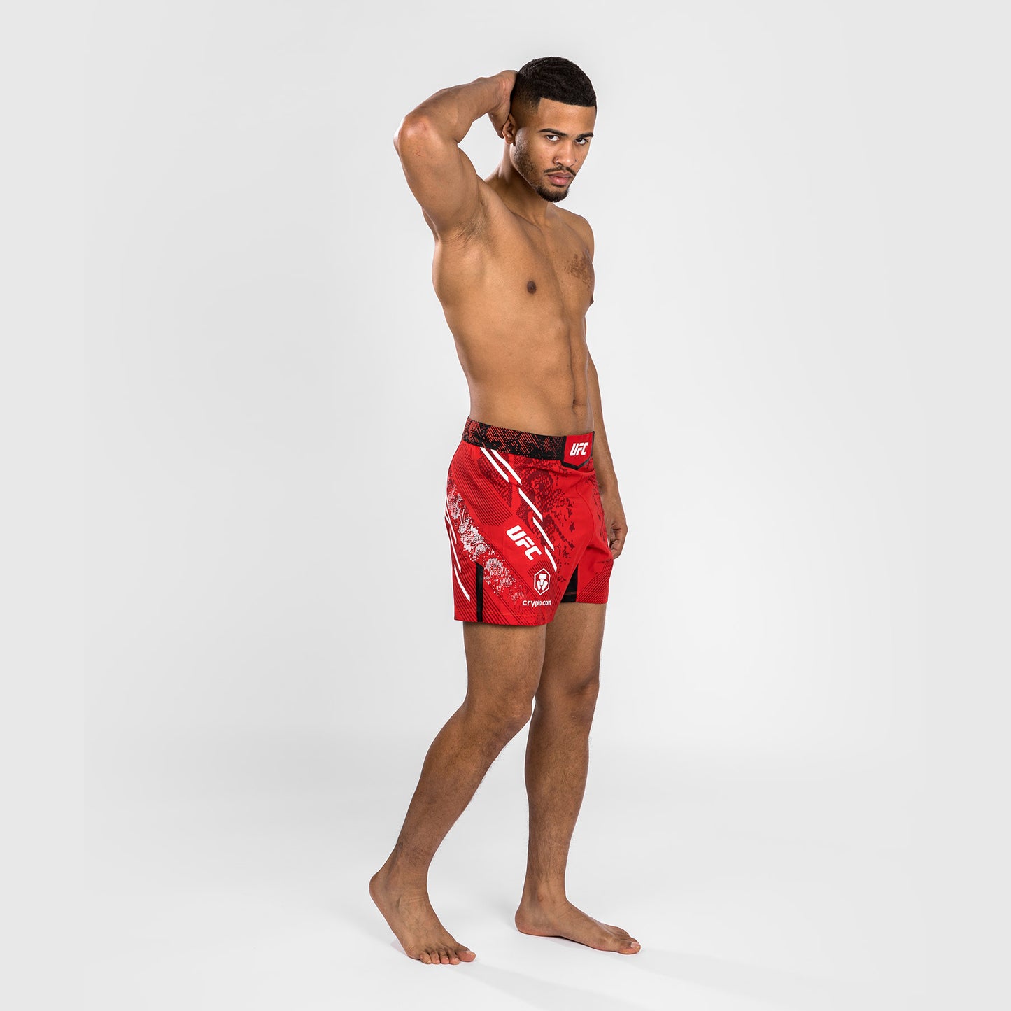 UFC Adrenaline by Venum Personalisierte Authentische Fight Night Herren-Kampfshorts - Kurze Passform - Rot