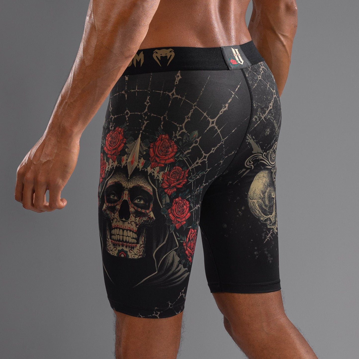 Venum Santa Muerte 5.0 Herren Vale Tudo Shorts - Tiefes Schwarz/Gold